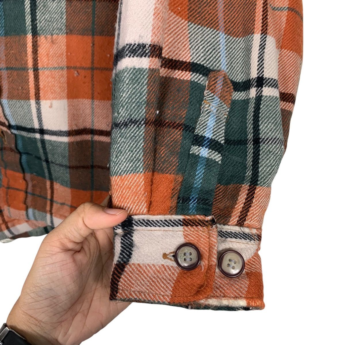 Vintage ACTIVE SCENE Outdoor Wear Check Flannel Jacket #2836-C128 Size US M / EU 48-50 / 2 - 7 Thumbnail