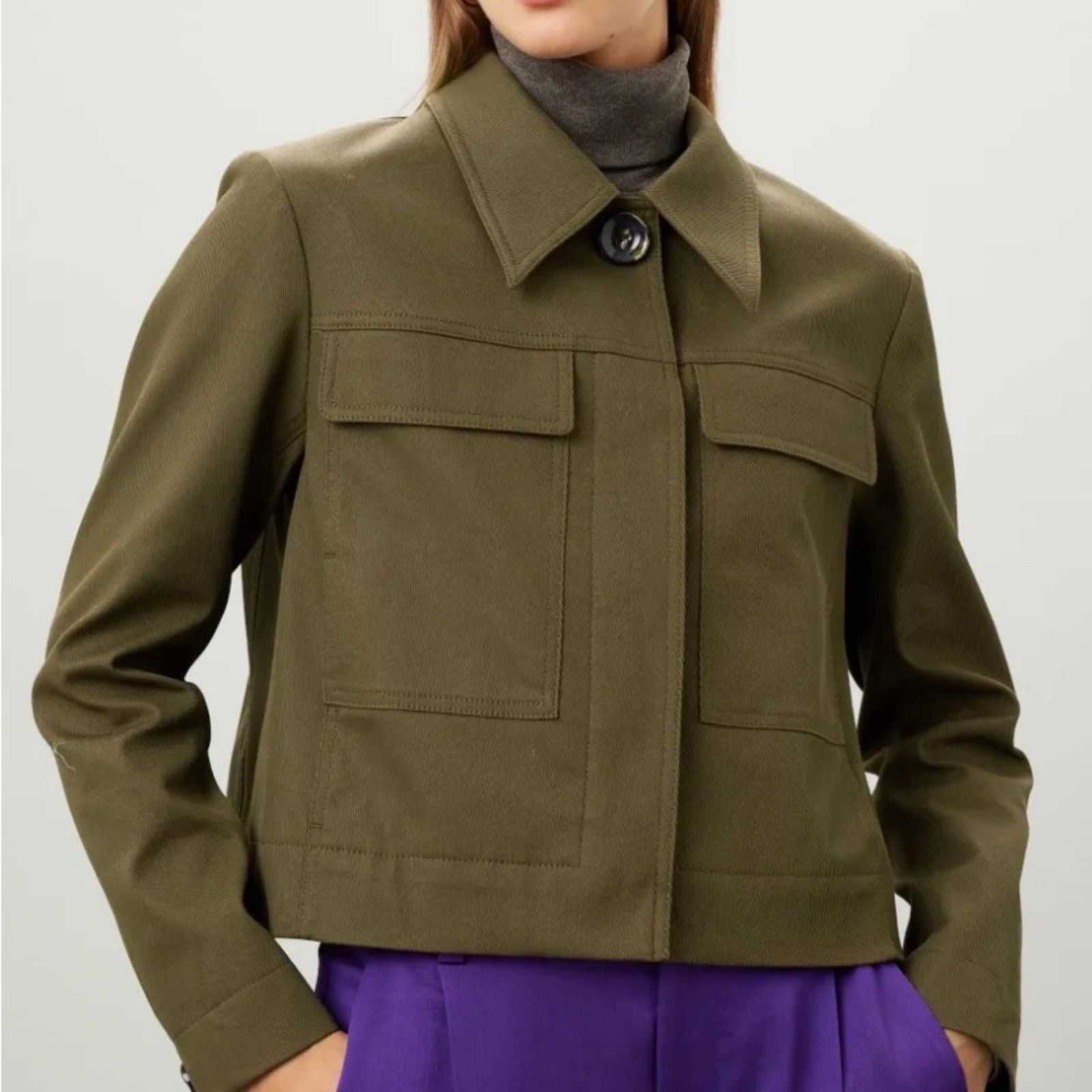 Tory Burch 179 Tory Burch $698 Olive Green Women's Jacket Size 6 Size M / US 6-8 / IT 42-44 - 1 Thumbnail