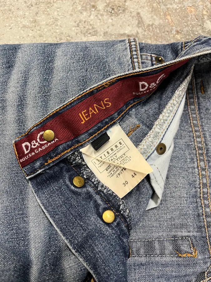 Dolce & Gabbana × Vintage AW2003 Dolce & Gabbana Raw Blue Faded Denim Jeans Size US 30 / EU 46 - 5 Thumbnail