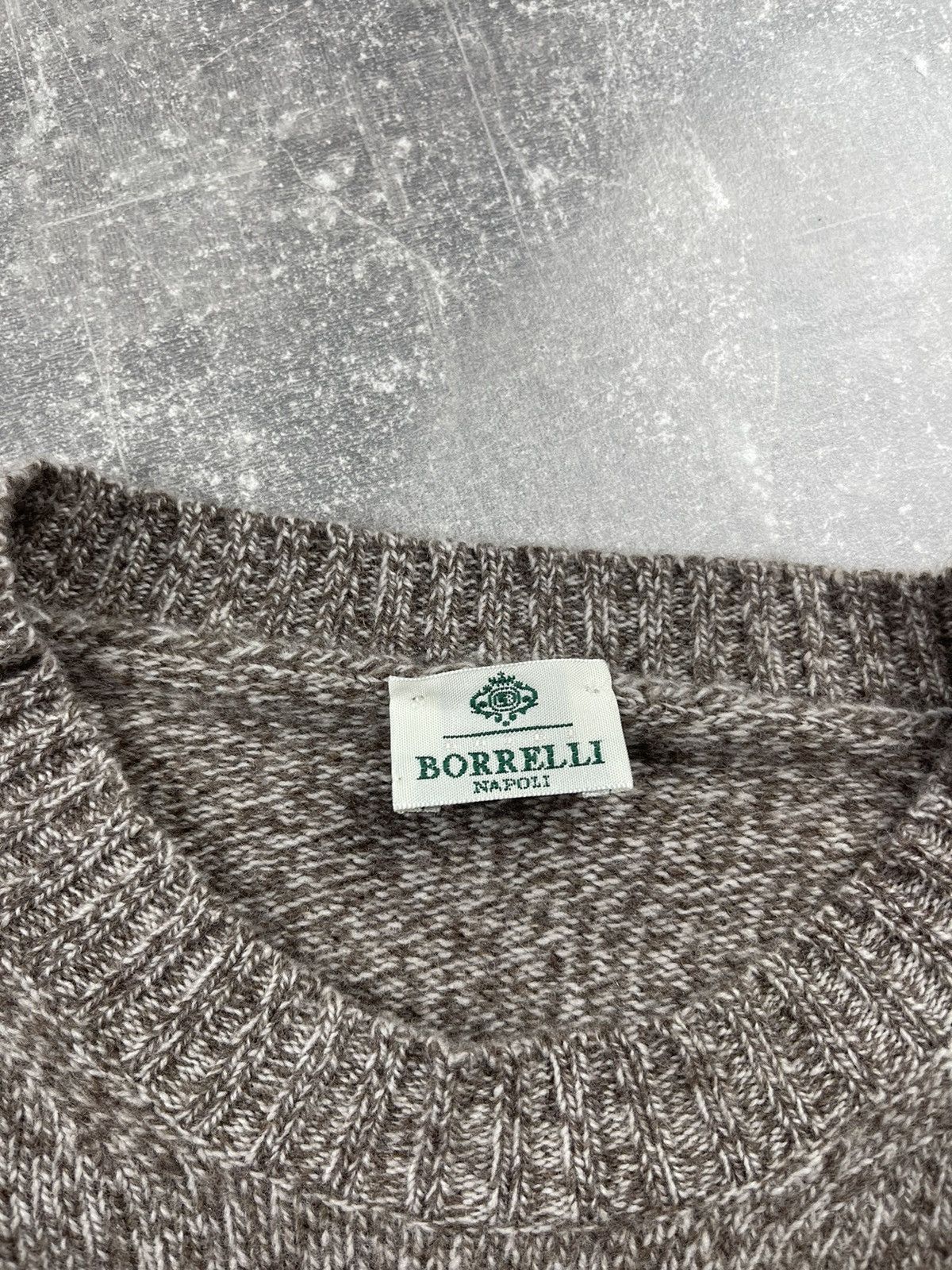 Borriello Napoli Borrelli Napoli Superfine Merino Wool Cashmere Sweater Taupe Size US S / EU 44-46 / 1 - 7 Thumbnail