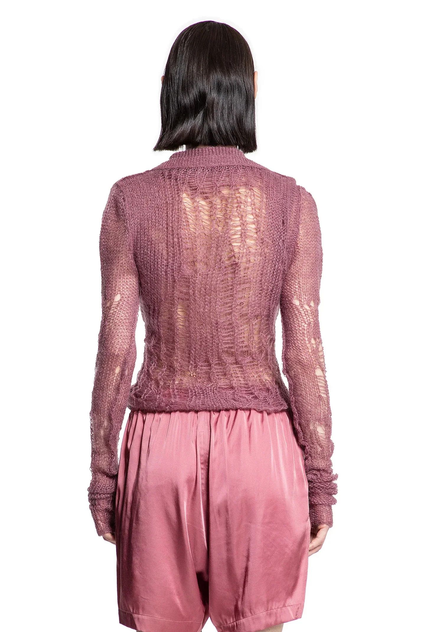 Rick Owens o1y0126 Crewneck Sweater in Antique Rose Size S / US 4 / IT 40 - 3 Thumbnail