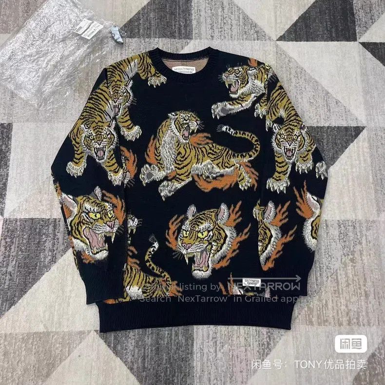Wacko Maria Wacko Maria Full Print Tiger Knitted Sweater Size US L / EU 52-54 / 3 - 1 Thumbnail