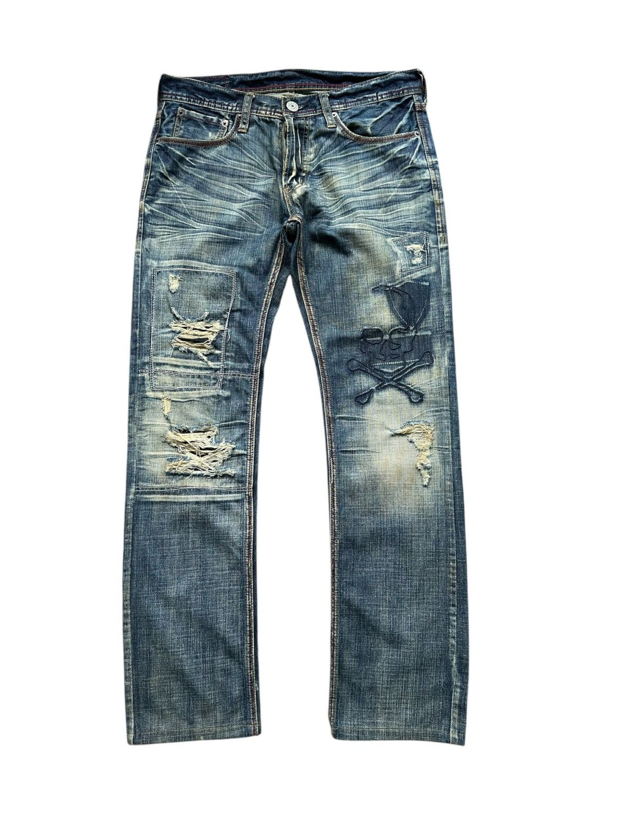 5351 POUR LES HOMMES SS2009 Edge Rupert ''Rockstar Edge '' distressed boro denim Size US 32 / EU 48 - 1 Thumbnail