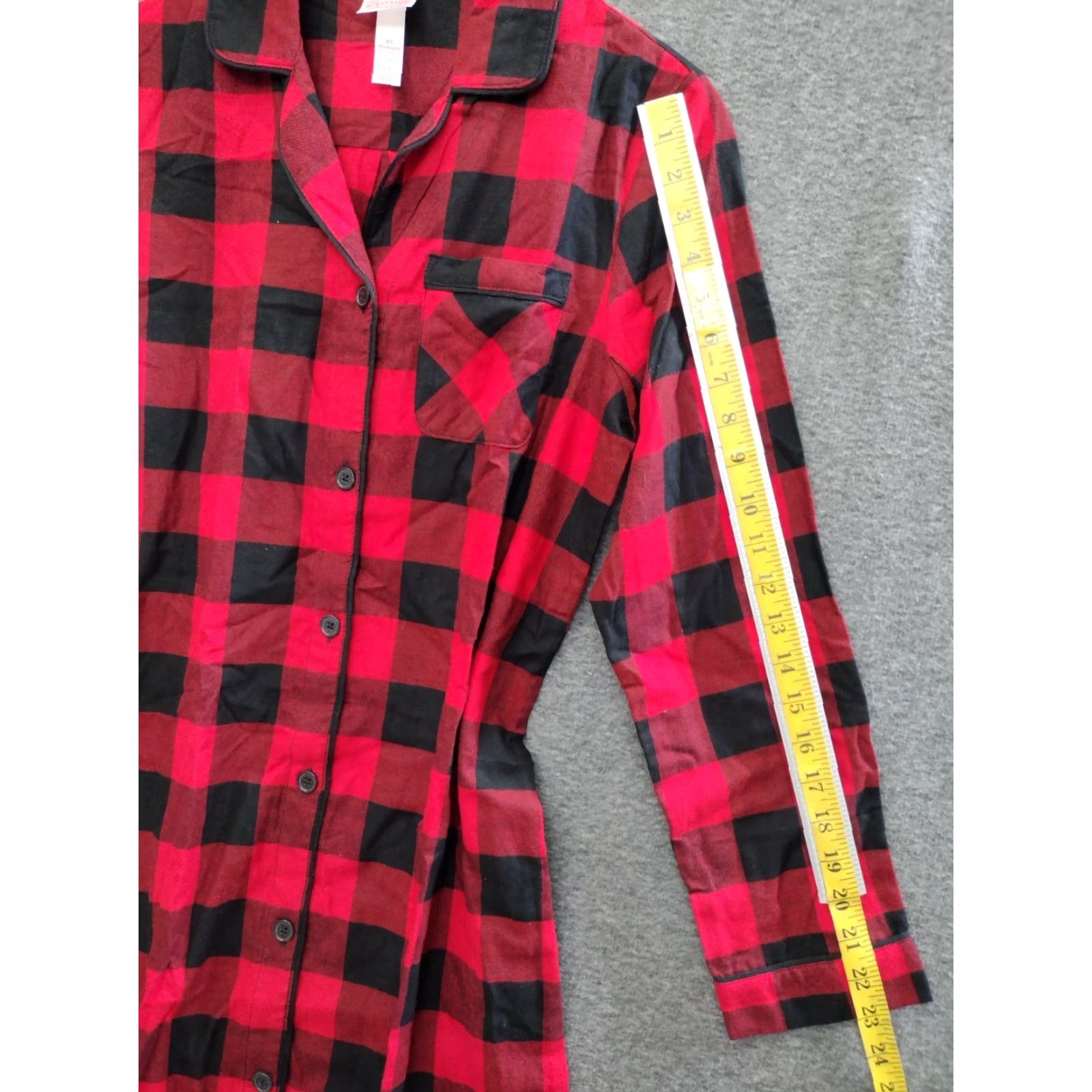 Vintage Wondershop Sleep Shirt Shirt Red XS Flannel Plaid Womens Sleepshirt Button Collared Pocket Cotton 100% Long Sleeve Nite Nite Shirt Size XS / US 0-2 / IT 36-38 - 6 Thumbnail