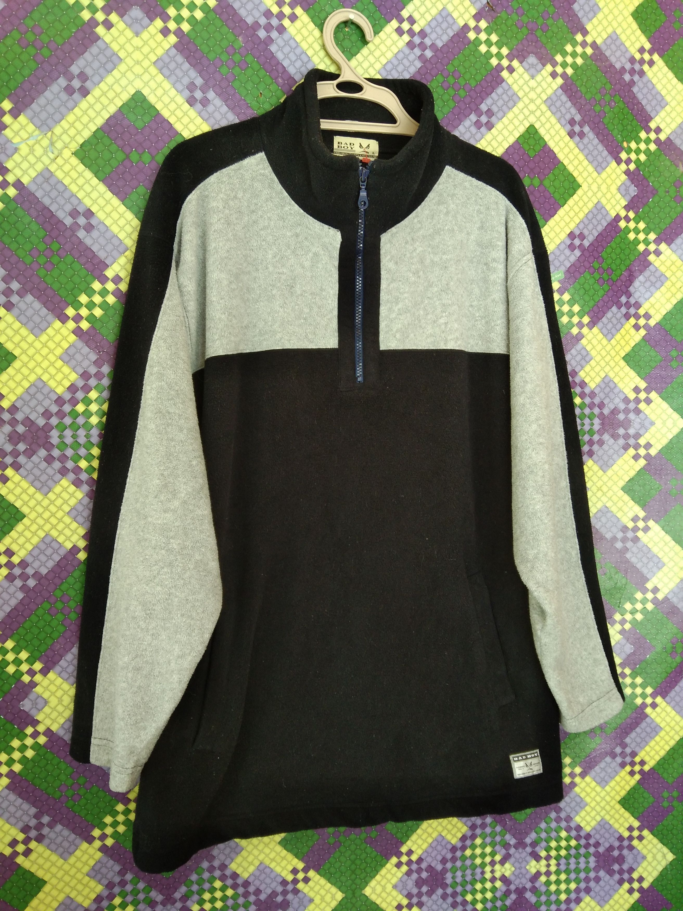 Japanese Brand AW VINTAGE BADBOY HALF-ZIPPER FLEECE SWEATER Size US L / EU 52-54 / 3 - 3 Thumbnail