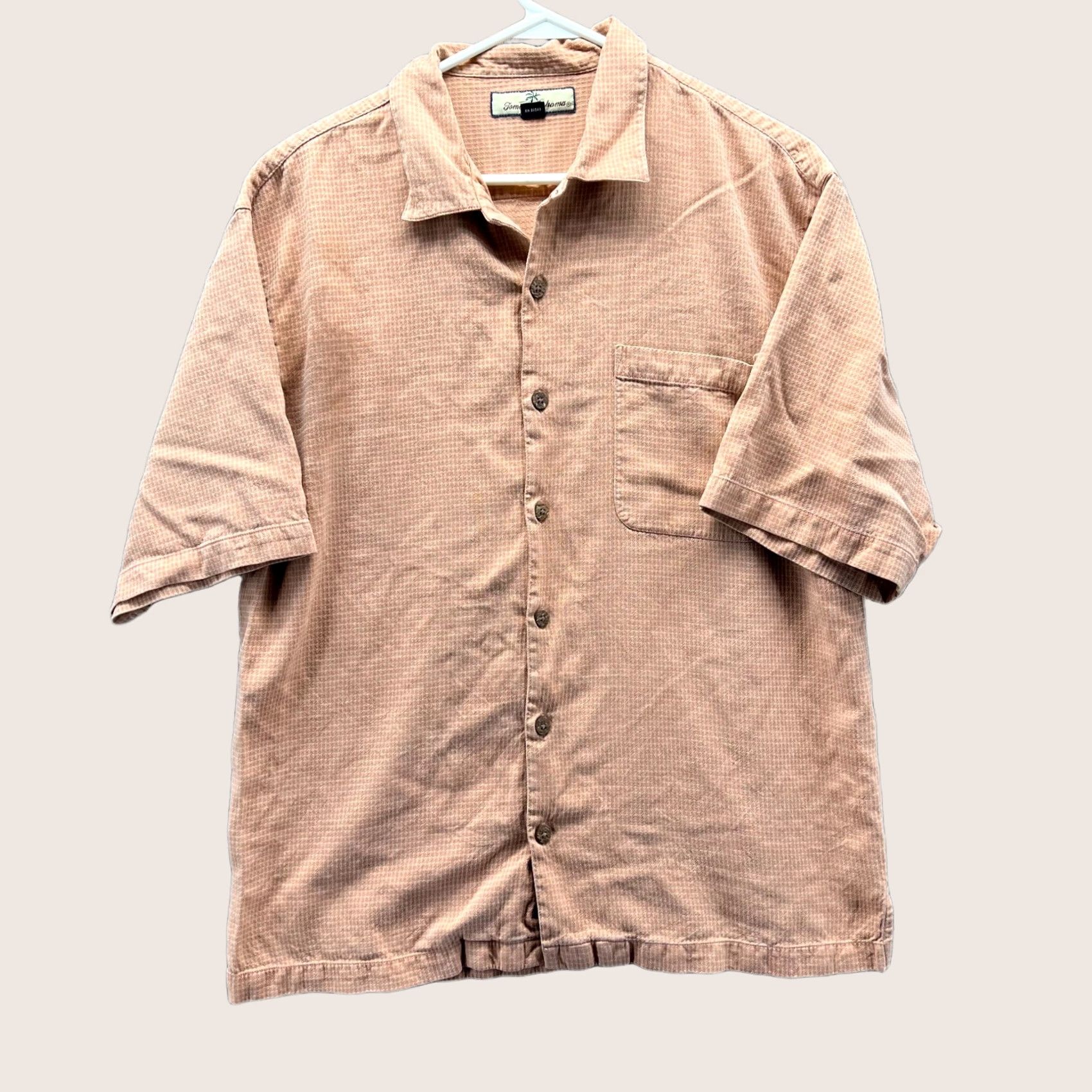 Tommy Bahama Tommy Bahama Shirt Mens Large Orange Button-Down Silk Camp Blank Marlin Pocket Shirt Size US L / EU 52-54 / 3 - 1 Thumbnail