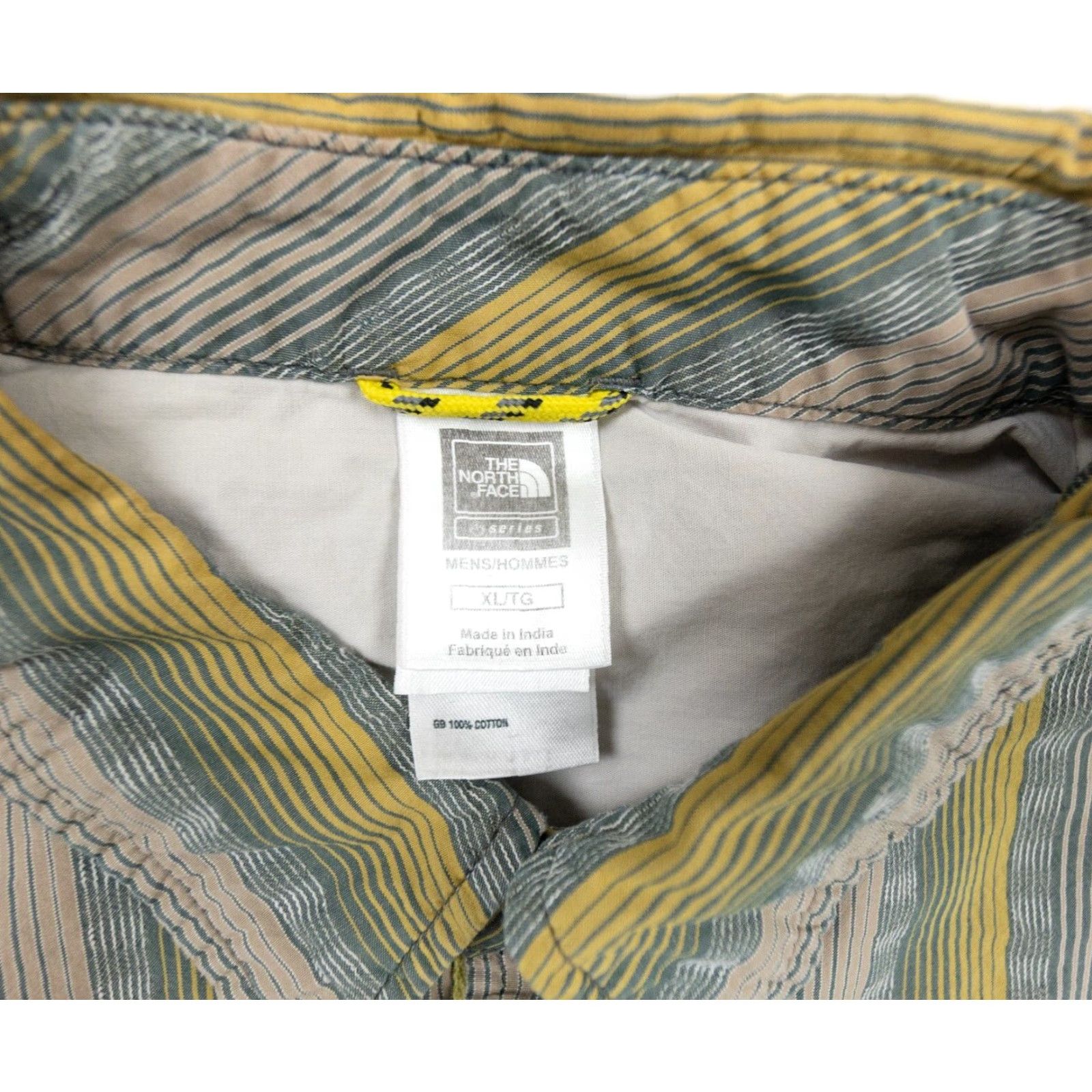 The North Face Vintage North Face Men's XL Green Striped Button-Down Long Sleeve Shirt Outdoor Casual Size US XL / EU 56 / 4 - 6 Thumbnail