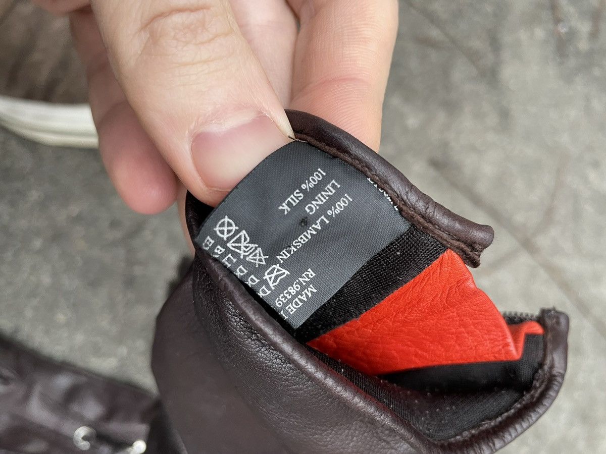 Genuine Leather × Prada Prada Brown Chokolate Leather Zip Gloves Made in Italy 6.5 Size ONE SIZE - 9 Thumbnail
