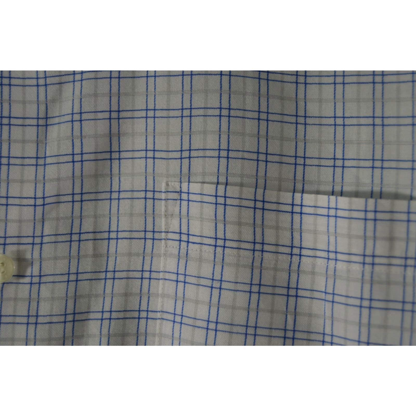 Hart Schaffner Marx Hart Schaffner Marx Men's Button-Down Shirt SZ L White Plaid Shirt Button-Up Button-Front Long Sleeve 100% Cotton Mens Size US L / EU 52-54 / 3 - 6 Thumbnail
