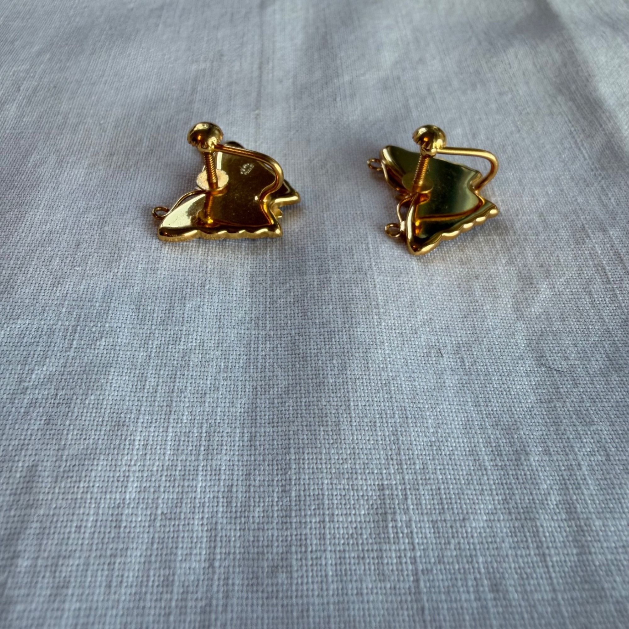 Vintage Vintage Amita Japan Damascene Iris Butterfly Screw-Back Earr Size ONE SIZE - 4 Thumbnail