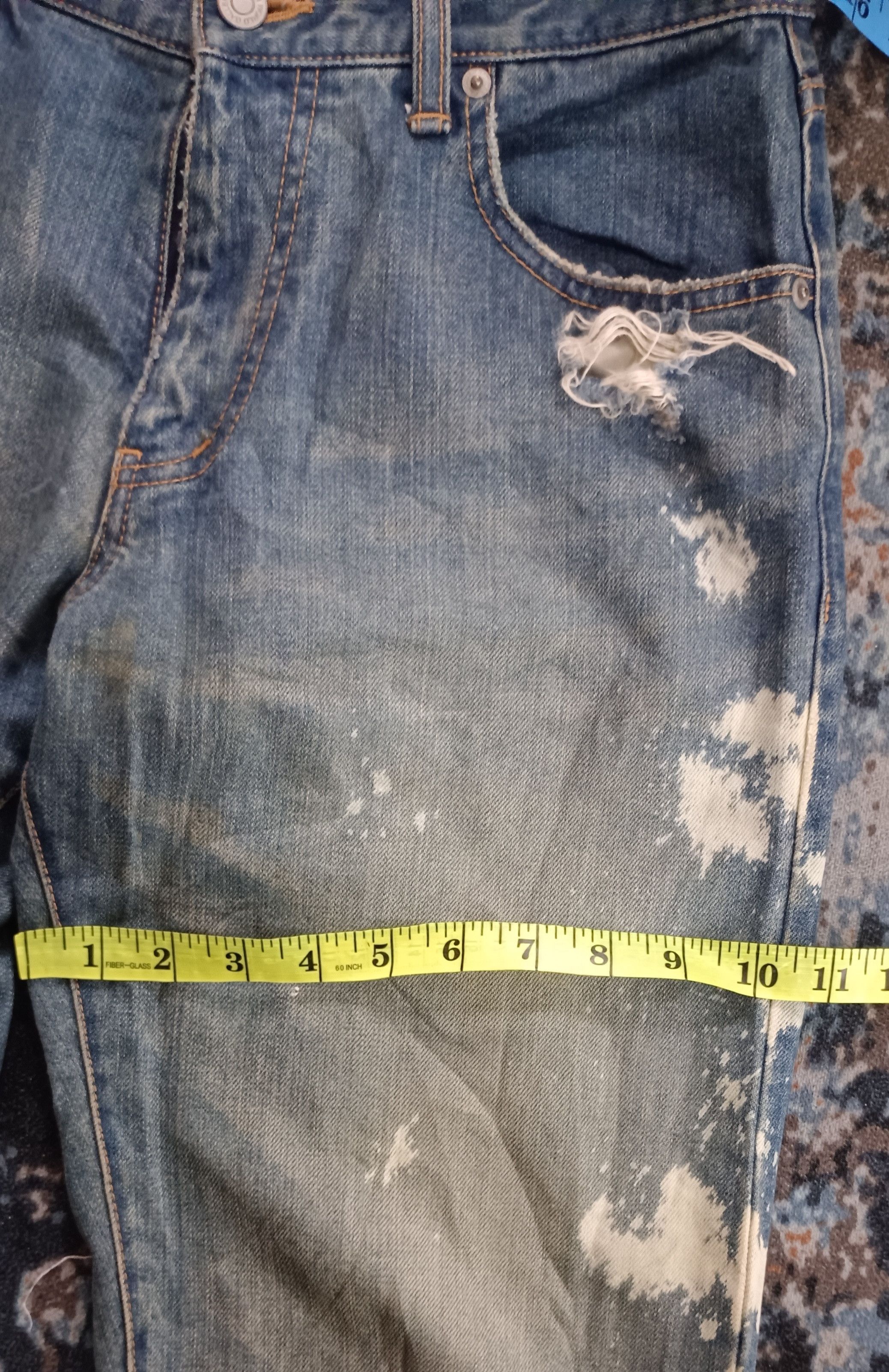 Japanese Brand × Jean × Vintage Vintage💥 Ehyphen World Gallery Mens Distressed Jeans Size US 30 / EU 46 - 17 Thumbnail