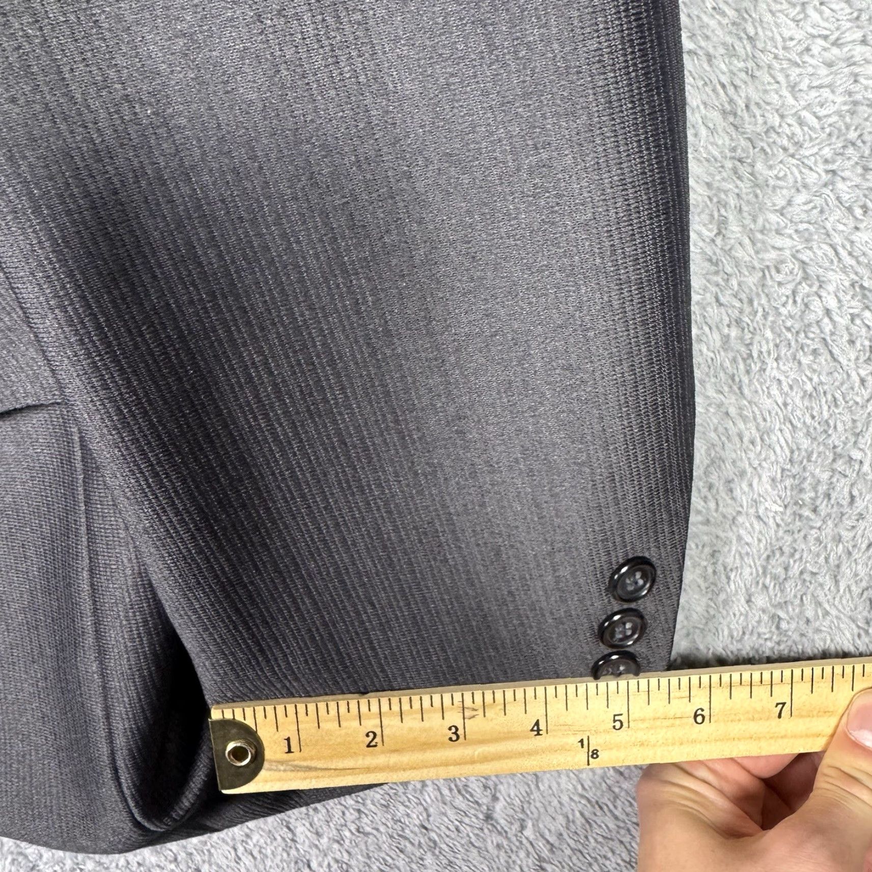 Vintage Pagano West Sport Coat Mens 42R Blazer Jacket Black 1 Piece Vintage USA Dacron Juniors? Size 42R - 6 Thumbnail