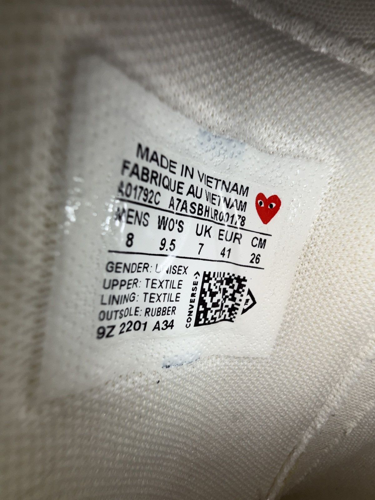 Comme des Garcons PLAY × Converse Converse x Comme des Garcons Play, one star “cloud dancer” Size US 8 / EU 41 - 13 Thumbnail