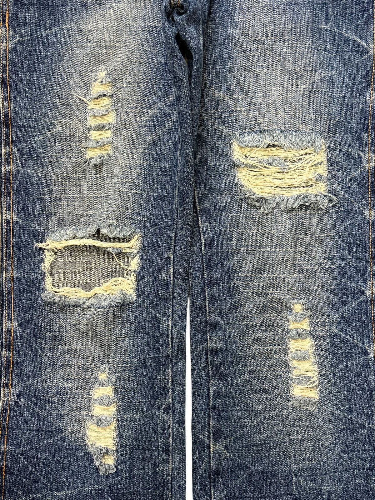 Edwin Vintage Japanese Brand Faded Wash Distress Jeans Size 30" / US 8 / IT 44 - 3 Thumbnail