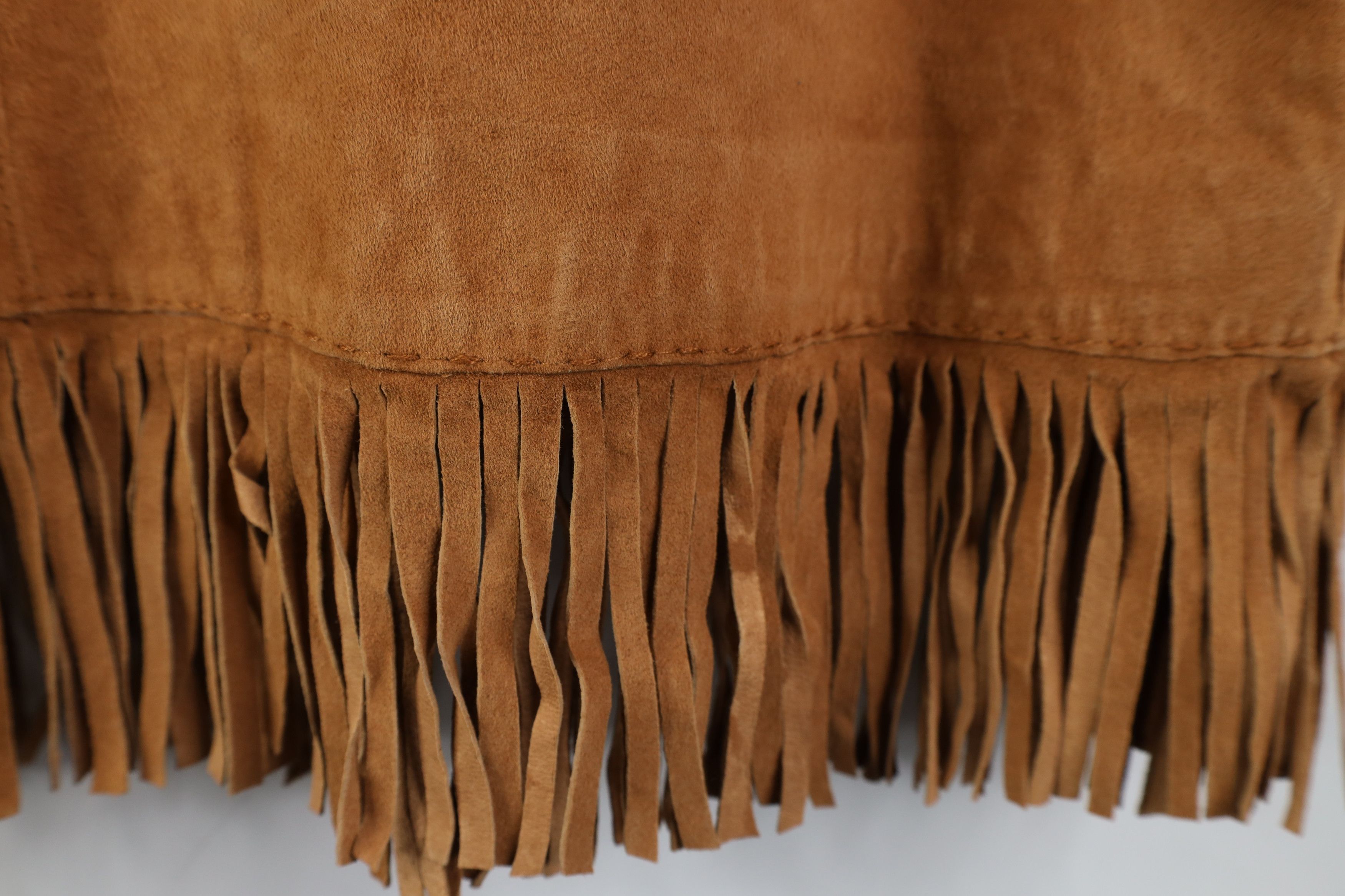 Chicos Vintage 90s Chicos Western Suede Leather Fringed Jacket Size XS / US 0-2 / IT 36-38 - 11 Thumbnail