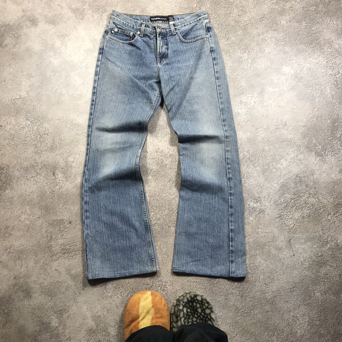 Vintage Vintage 90s Distressed Baggy Jeans Y2K Grunge Skate Logo 28 Size 28" / US 6 / IT 42 - 2 Thumbnail