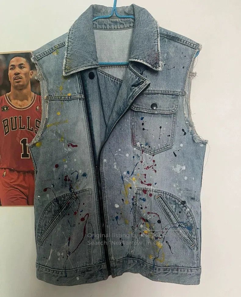 Number (N)ine 06ss Ink Denim Vest.
