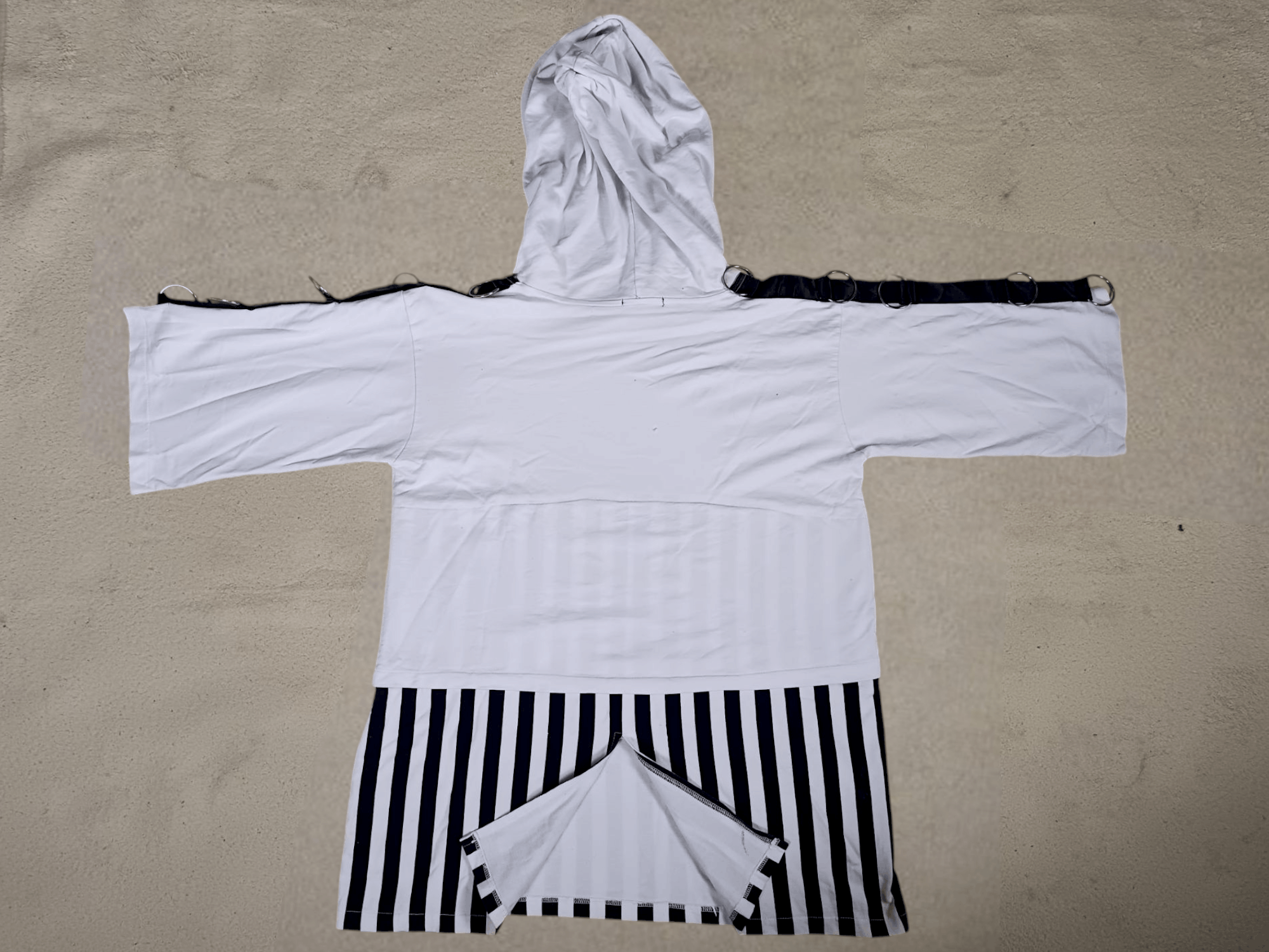 Japanese Brand Harajuku Seven Eye Heart Stripes Double Layer hoodie Size US XXL / EU 58 / 5 - 12 Thumbnail
