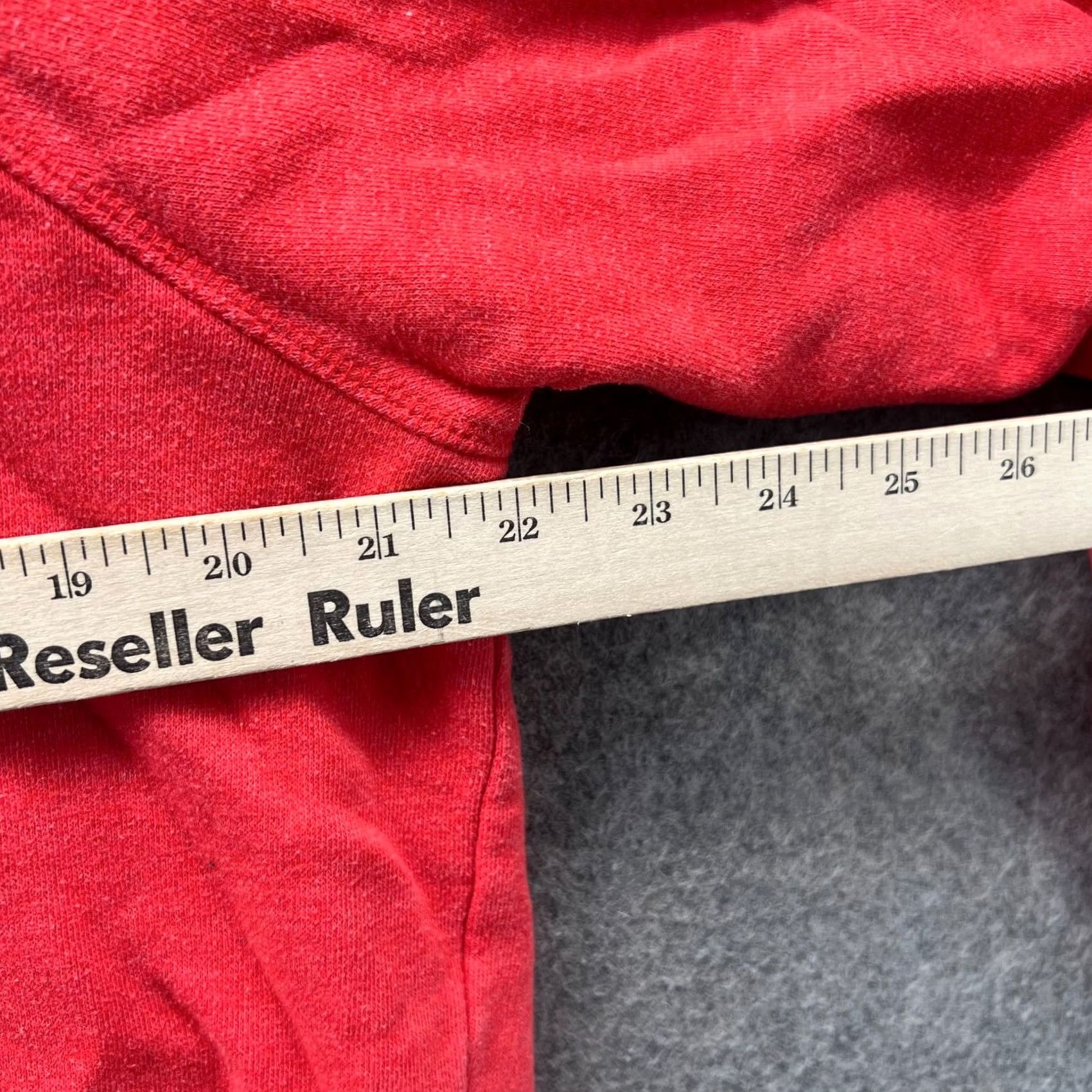 Tommy Hilfiger VINTAGE Tommy Hilfiger Hoodie Womens Large Red Fleece Pullover Sport Flag TH Sweatshirt Size L / US 10 / IT 46 - 3 Thumbnail