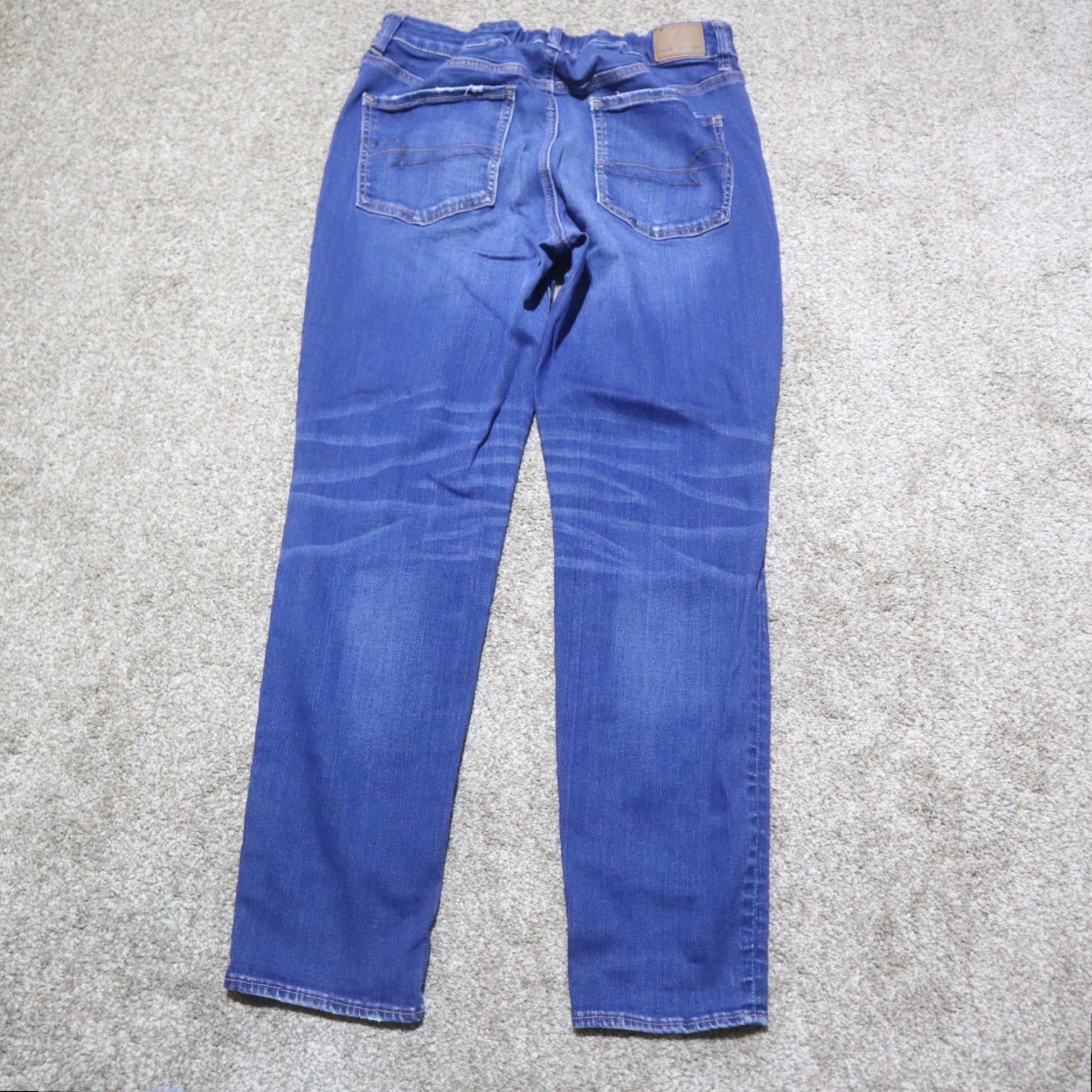 American Eagle Outfitters American Eagle Outfitters Jeans Jegging 14 Blue Denim High Rise 360 Super Stretch 14R Women Mens Size 36" / US 14 / IT 50 - 8 Thumbnail