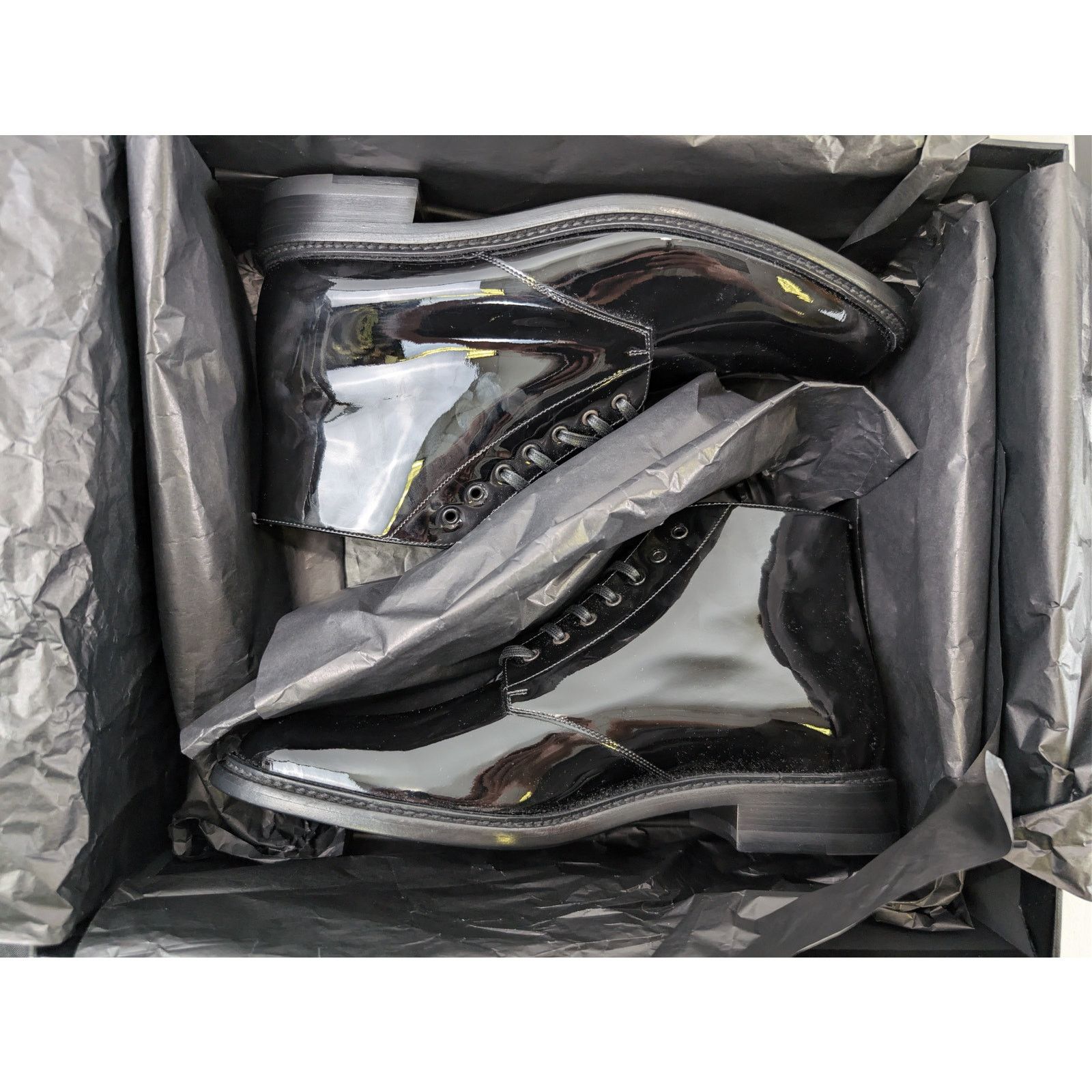 Saint Laurent Paris o1rshd1 Army 20 Lace up Boot in Black Size US 12 / EU 45 - 17 Thumbnail