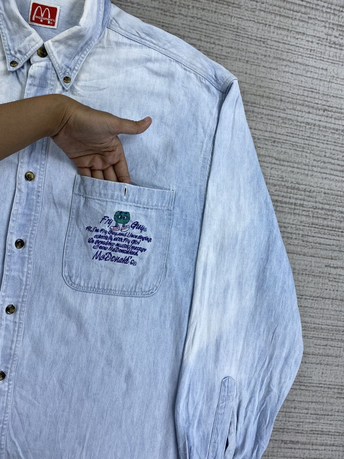 Vintage Vintage 80s Mcdonald’s Light Blue Buttoned Jacket Size US M / EU 48-50 / 2 - 7 Thumbnail