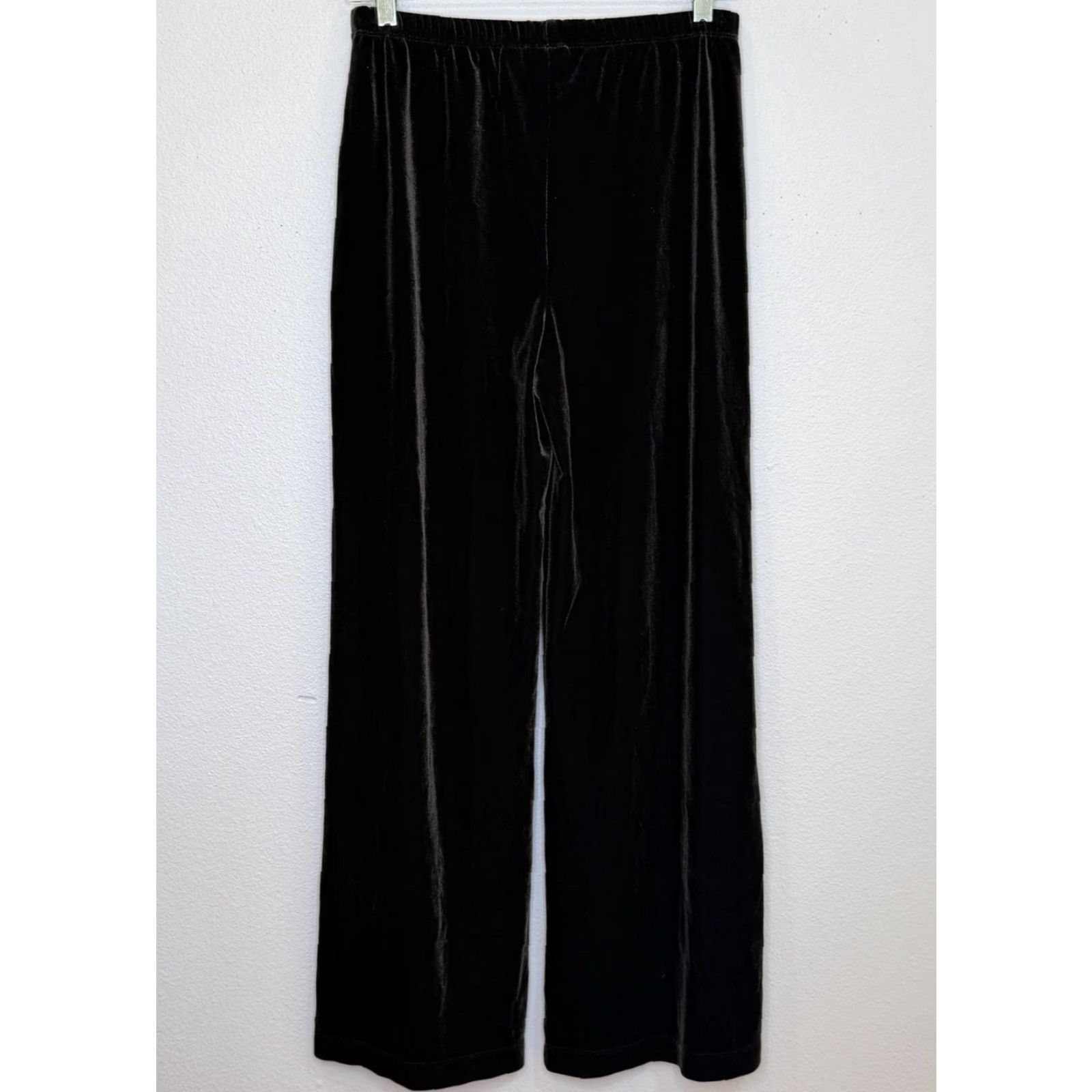 Vintage Chico's Pants Womens 0 Short Velvet Wide Leg Pull On Elastic Waist Dark Brown, Polyester Spandex, Dress Pants, Petite, Velvety Size 28" / US 6 / IT 42 - 5 Thumbnail