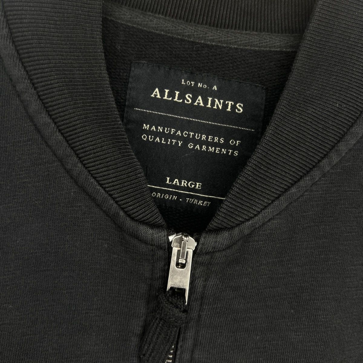 Allsaints × Designer AllSaints Raven Y2K Logo Black Zip Up Sweatshirt Size US L / EU 52-54 / 3 - 5 Thumbnail