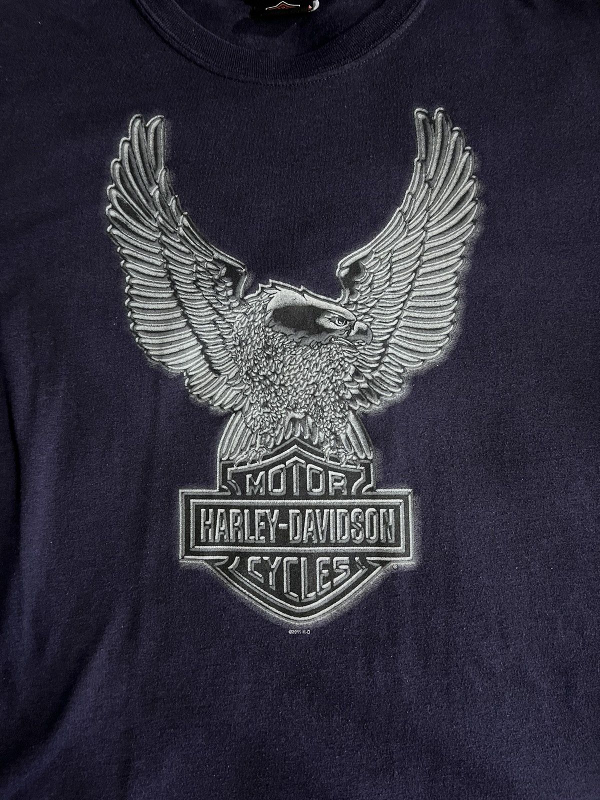 Harley Davidson Vintage Y2K Harley Davidson Chrome Eagle Graphic Tee Size US L / EU 52-54 / 3 - 2 Thumbnail