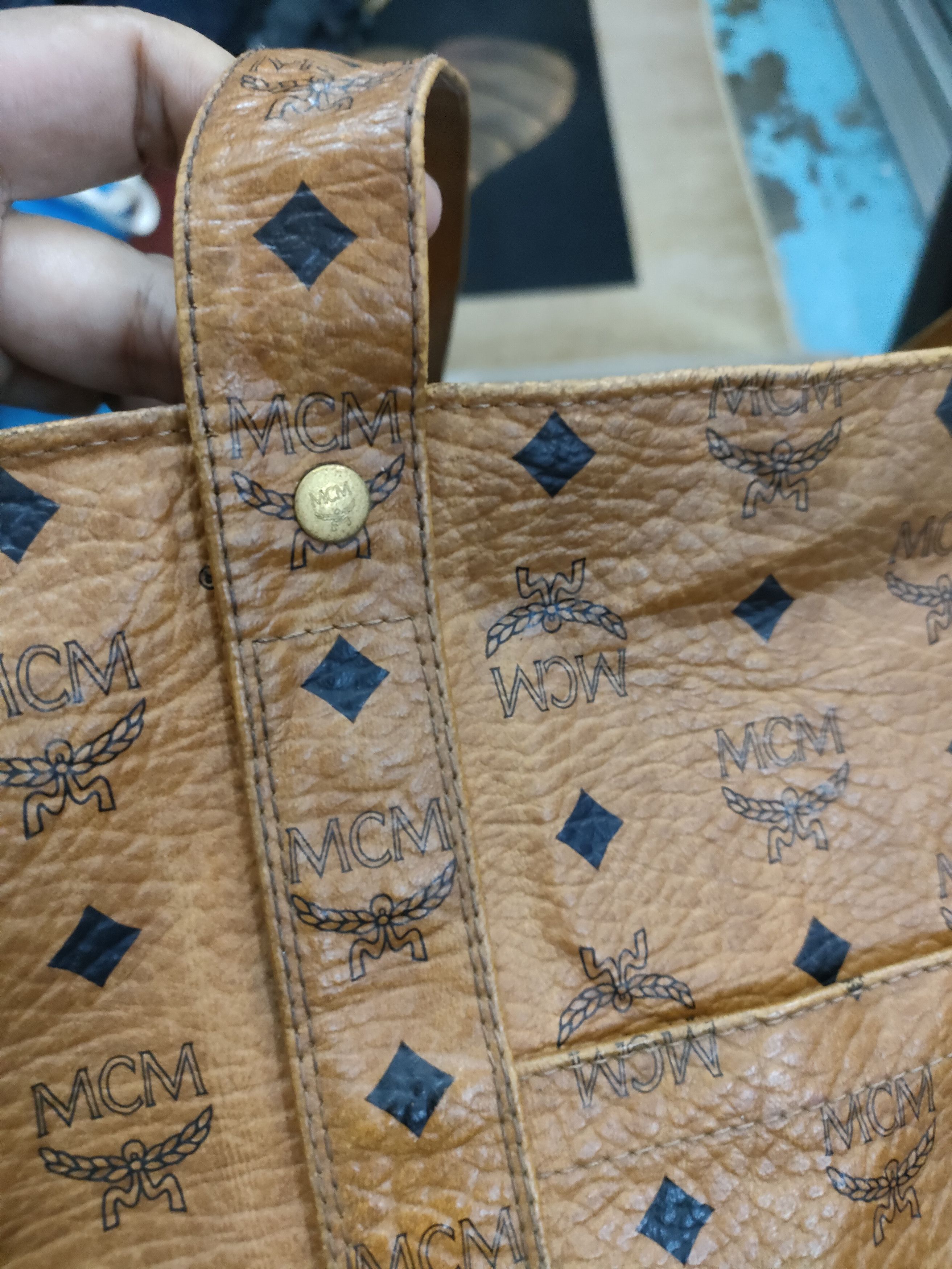 MCM × Vintage Vintage MCM Monogram Tote Bag Size ONE SIZE - 11 Thumbnail