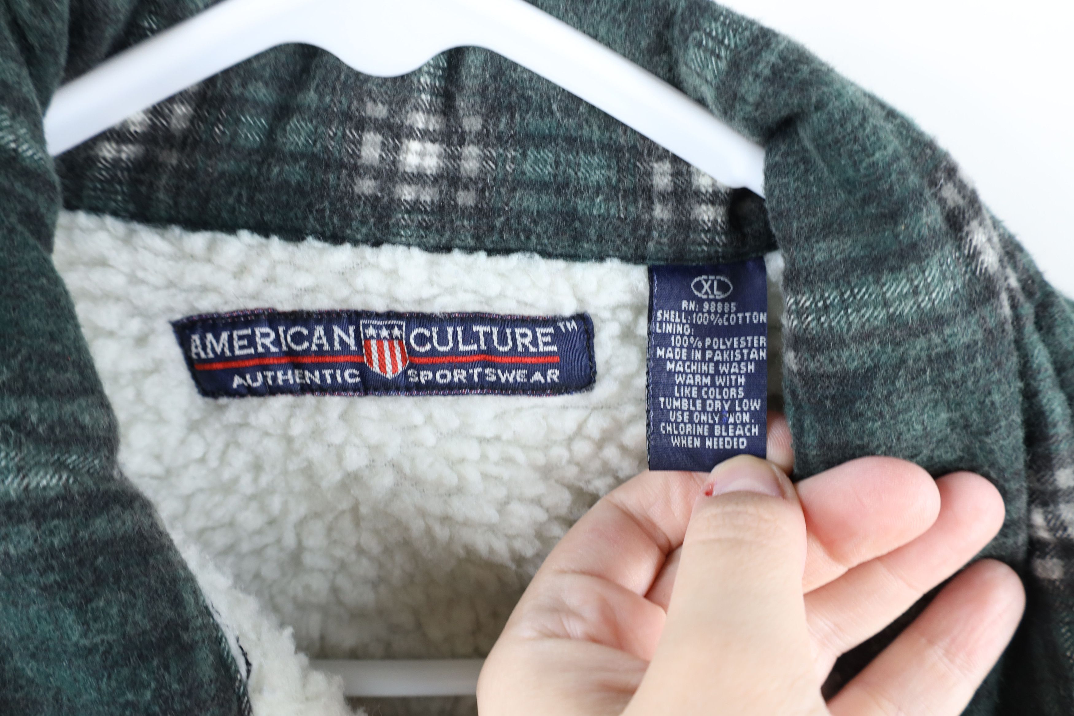Vintage Vintage 90s Streetwear Fit Fleece Lined Flannel Jacket Plaid Size US XL / EU 56 / 4 - 5 Thumbnail