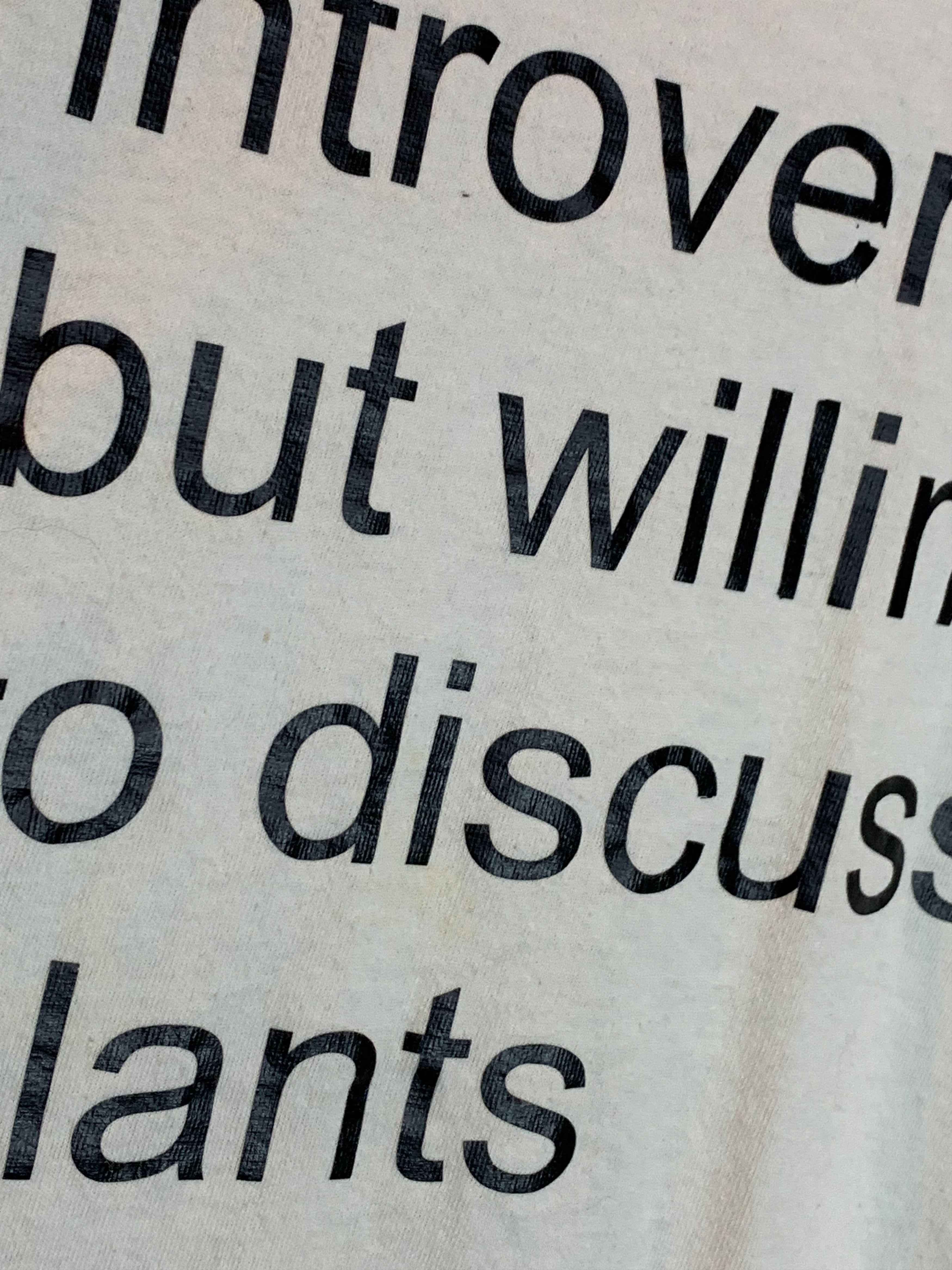 Vintage RARE Vintage Introverted But Willing To Discuss Plants Shirt Size US L / EU 52-54 / 3 - 5 Thumbnail