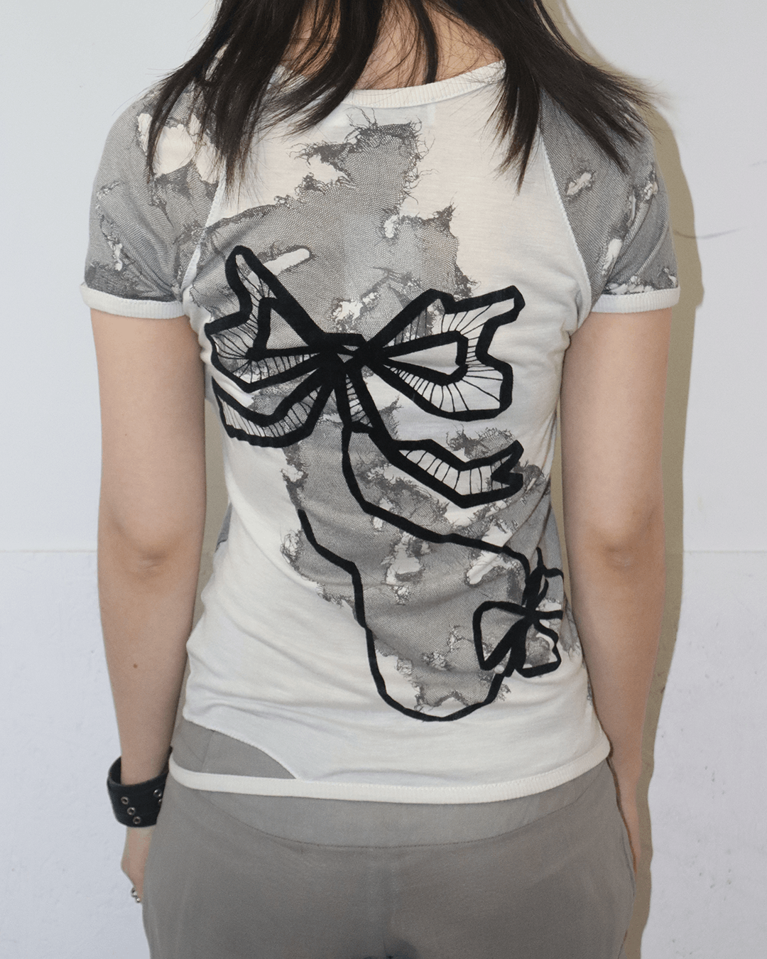 Dior Christian Dior by Galliano AW06 Lace Printed Cut Out T-shirt Size XS / US 0-2 / IT 36-38 - 4 Thumbnail