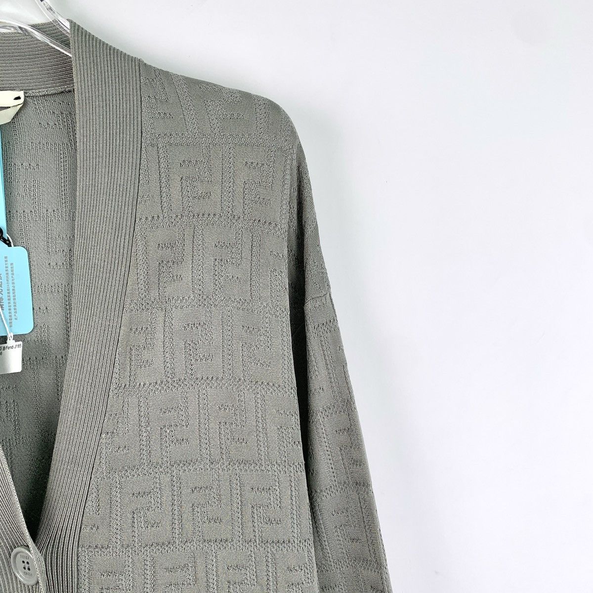 Fendi Fendi Grey V-neck Long Sleeve Knit Cardigan K26WX Size US M / EU 48-50 / 2 - 3 Thumbnail