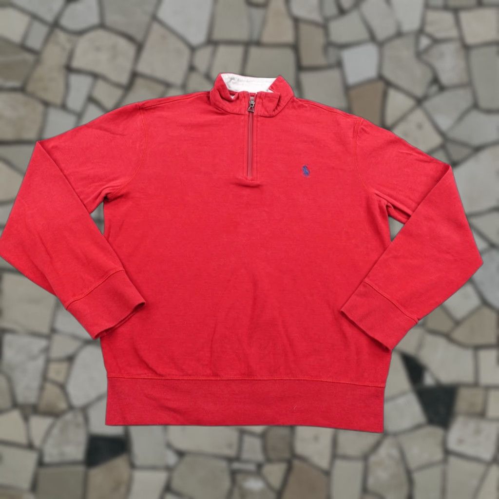 Polo Ralph Lauren Polo Ralph Lauren Sweater Mens Small Red 1/4 Zip Performance Pullover Blue Pony Size US S / EU 44-46 / 1 - 1 Thumbnail