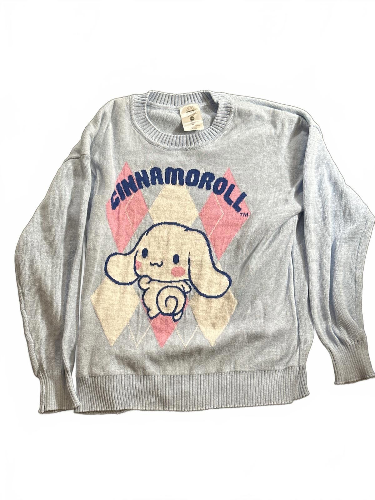 Other Sanrio Cinnamoroll Blue Argyle Sweater Size M / US 6-8 / IT 42-44 - 1 Thumbnail