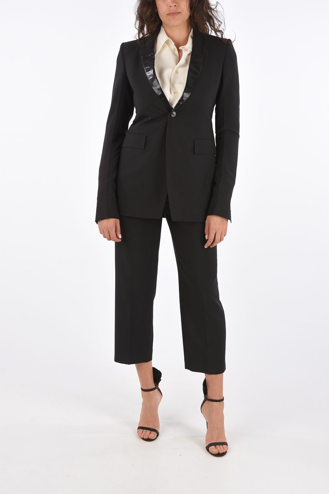 Rick Owens og1mm0724 1 Button Blazer in Black Size S / US 4 / IT 40 - 4 Thumbnail