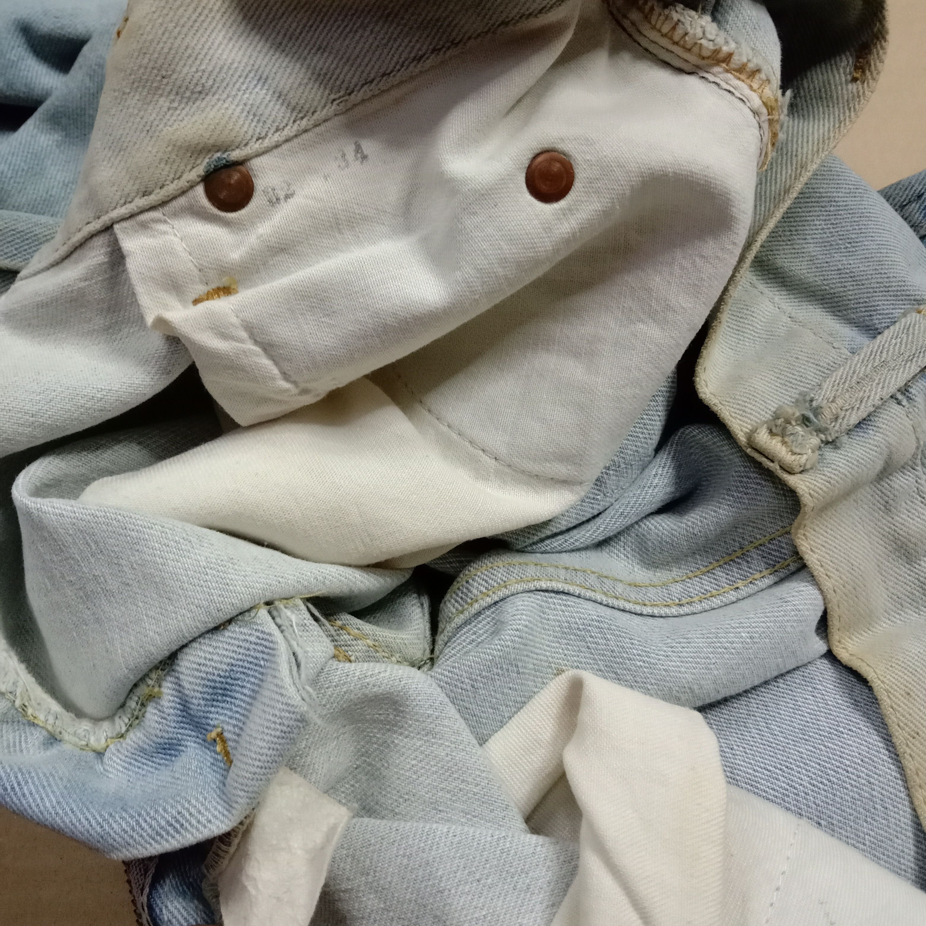 Lee 🇺🇸 Vintage Late 70s Lee Distressed Denim Pant Size US 32 / EU 48 - 9 Thumbnail