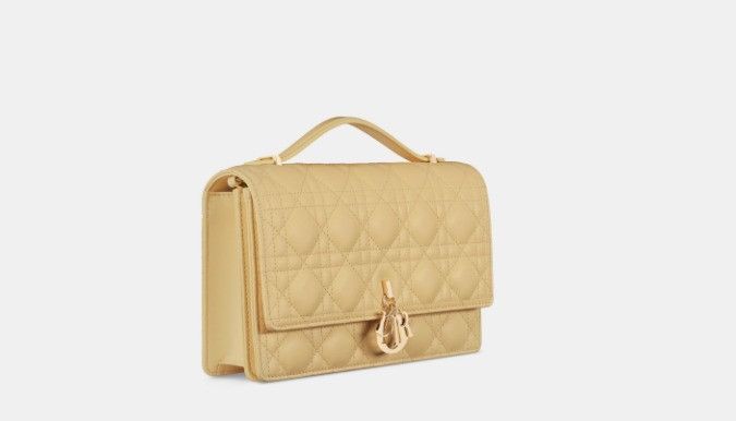 Dior o1w1db11124 Size: OS / Top Handle Bag in Pastel Yellow Size ONE SIZE - 2 Thumbnail