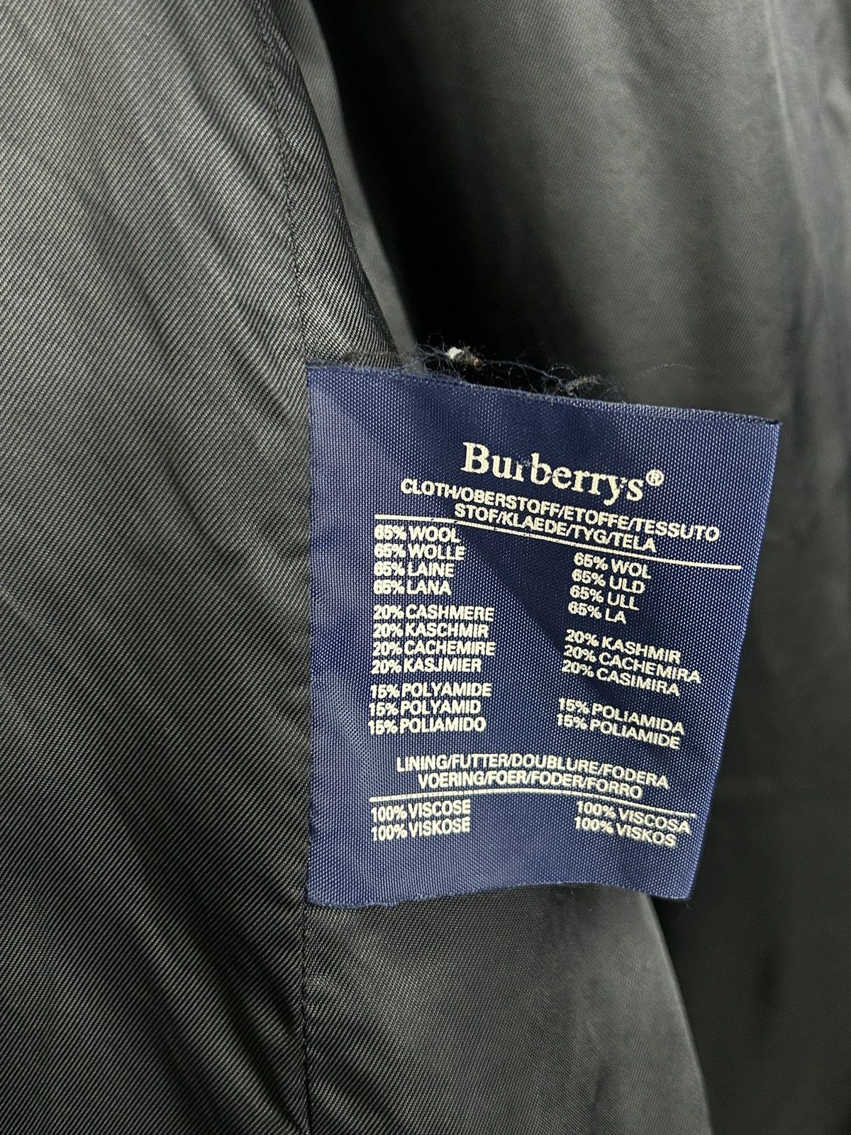 Burberry 90s Vintage Burberry’s Wool Double Breasted Peacoat Blue Size L / US 10 / IT 46 - 11 Thumbnail
