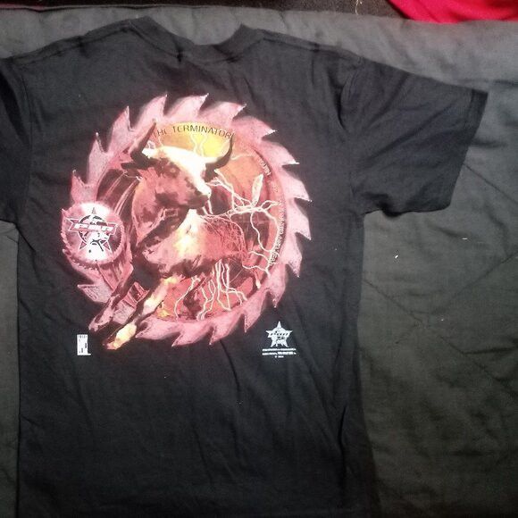 Vintage Vintage Professional Bull Riders Terminator Rodeo T-Shirt Size US M / EU 48-50 / 2 - 8 Thumbnail