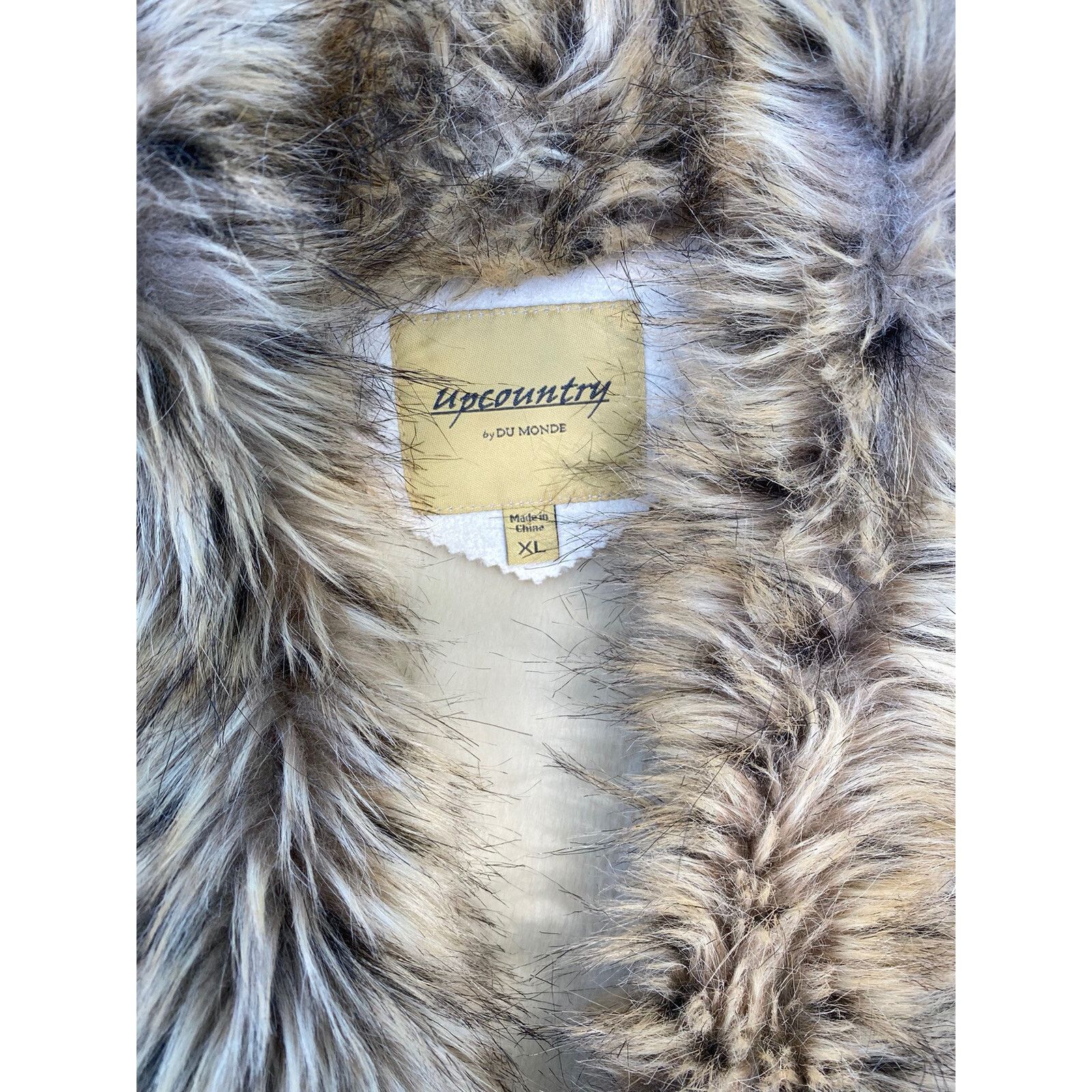 Unconditional UPCOUNTRY by DU MONDE Women's Vest size XL beige fur A000216 Size XL / US 12-14 / IT 48-50 - 3 Thumbnail