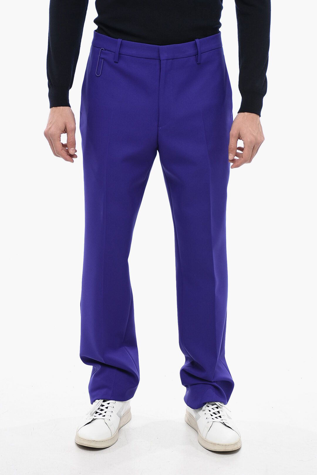 image of Off White Og1Mm0424 High Waisted Pap Drill Pant In Blue, Men's (Size 30)