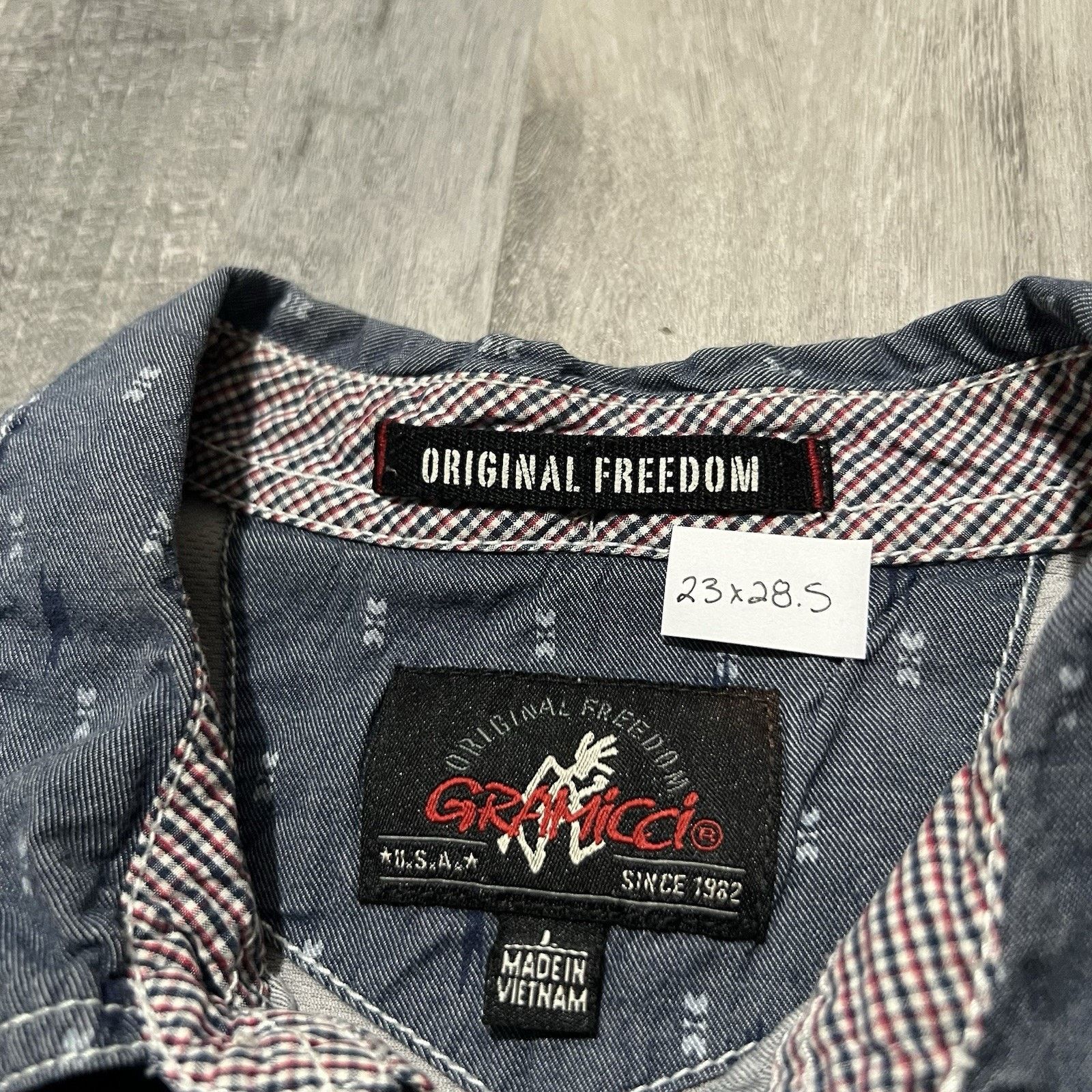 Gramicci Gramicci Shirt Blue Aztec Vented Button Up Y2K Side Pocket L Size US L / EU 52-54 / 3 - 4 Thumbnail