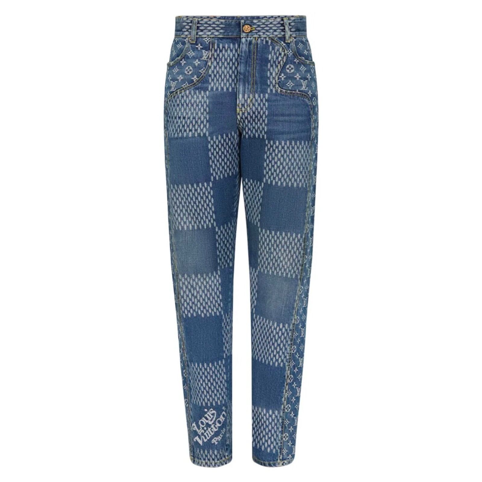 Louis Vuitton Louis Vuitton x Nigo Giant Damier Waves Monogram Logo Blue Size US 32 / EU 48 - 1 Thumbnail