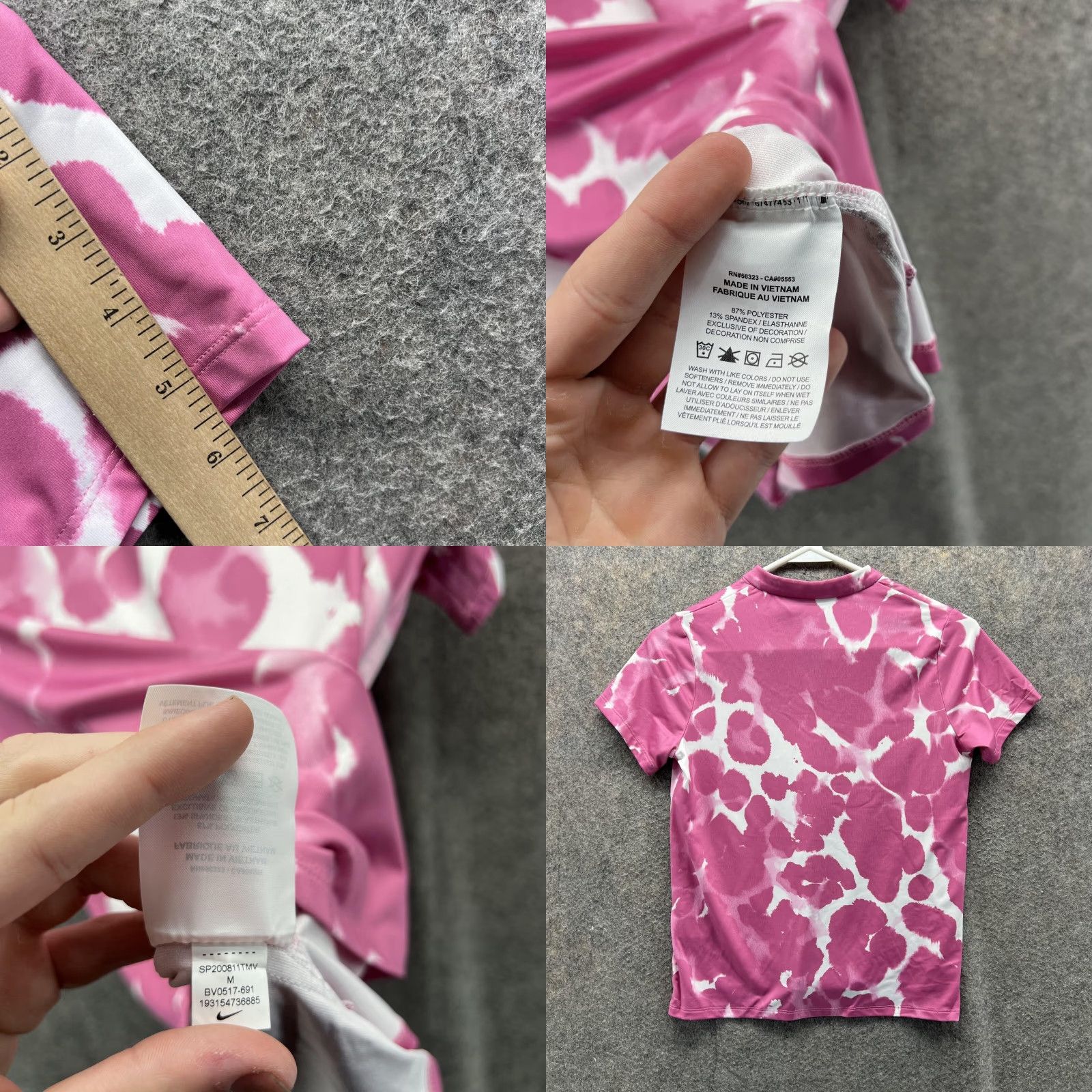 Nike Nike Shirt Women Medium Pink Dri Fit Short Sleeve V-Neck Pullover Regular Fit Nike Shirt Ladies Medium Pink All Seasons Casual Size M / US 6-8 / IT 42-44 - 8 Thumbnail