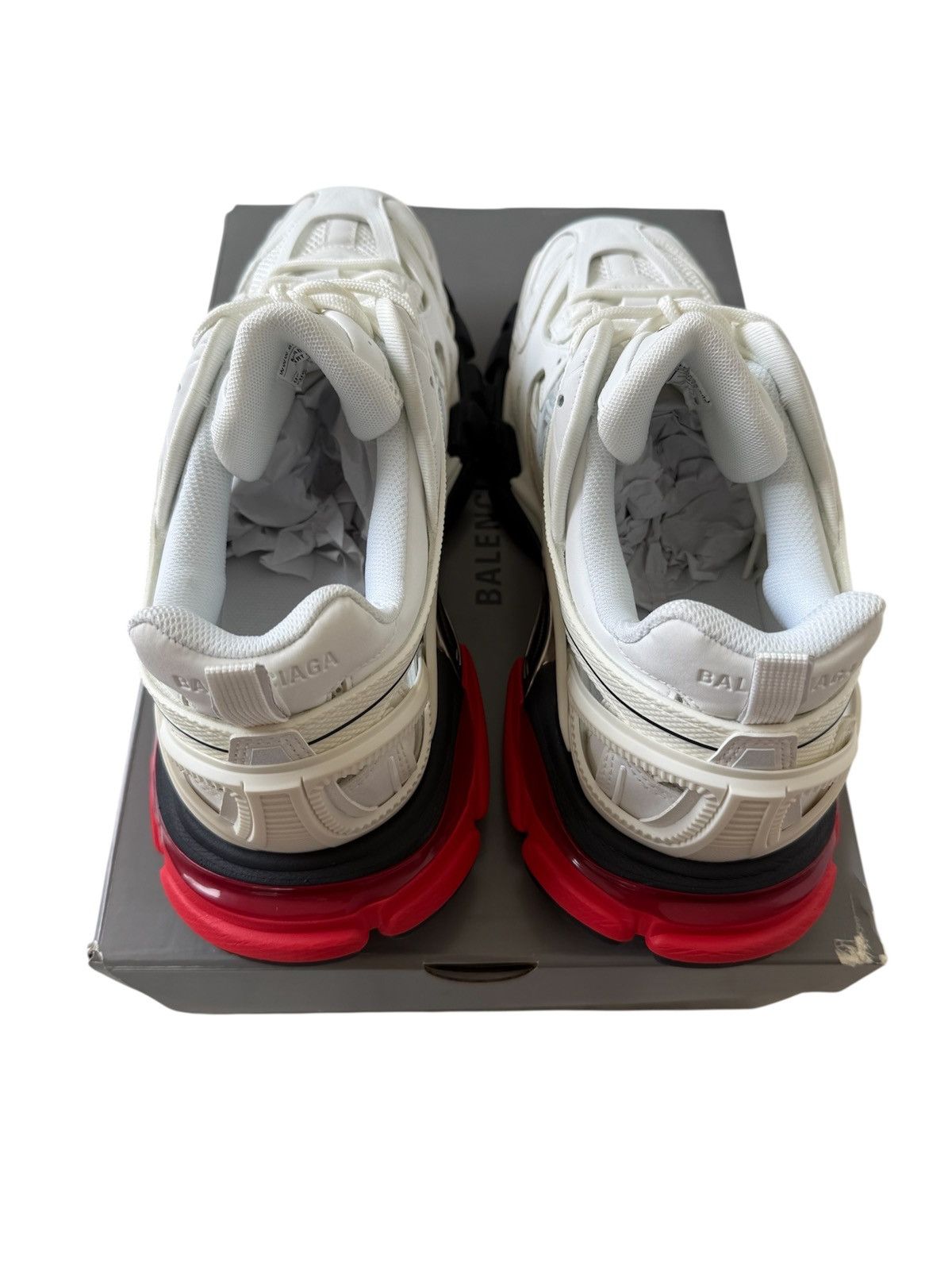 Balenciaga Balenciaga Track 2.0 White/ Red Size US 12 / EU 45 - 6 Thumbnail