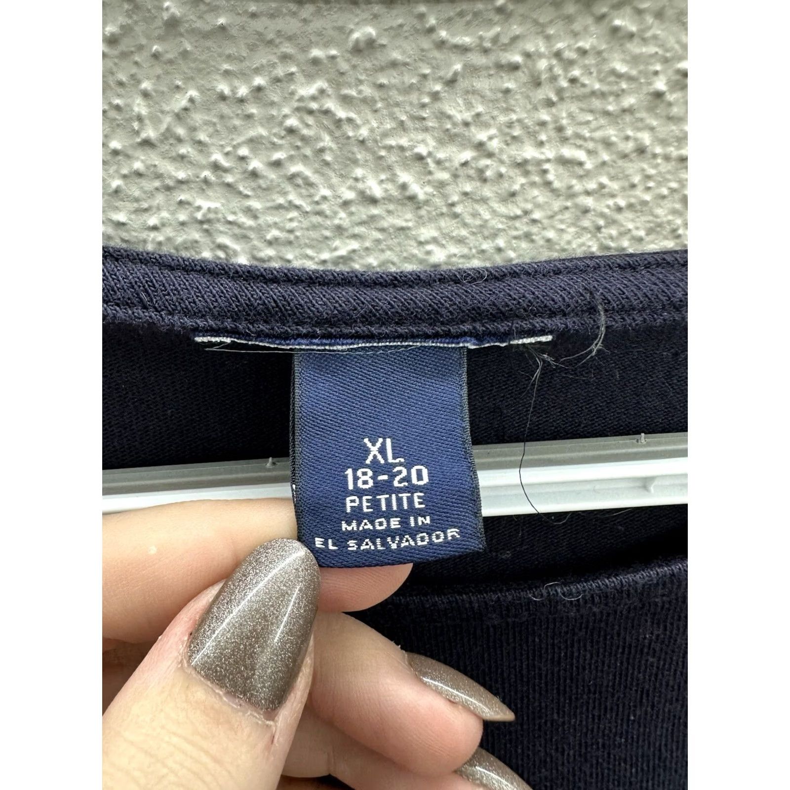 Vintage Unbranded Womens Shirt Blue 3/4 Sleeve XL Petite T-Shirt Knit 100% Cotton Regular Mens? Size XL / US 12-14 / IT 48-50 - 3 Thumbnail
