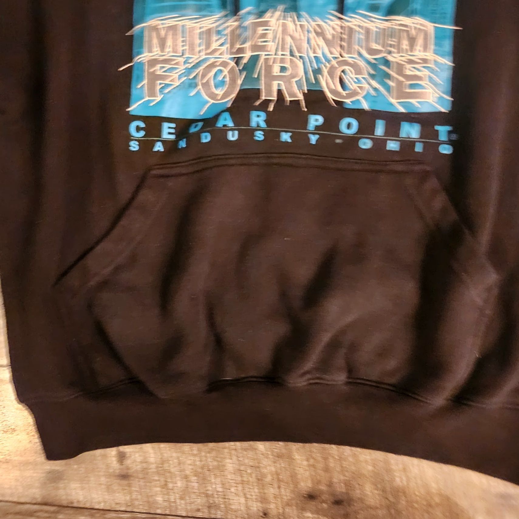 Vintage VINTAGE Cedar Point Hoodie Millennium Force Mens XL Roller Coaster Park Sweater Hoodie Black Long Sleeve Round Neck Regular Size (XL) Mens Size US XL / EU 56 / 4 - 3 Thumbnail