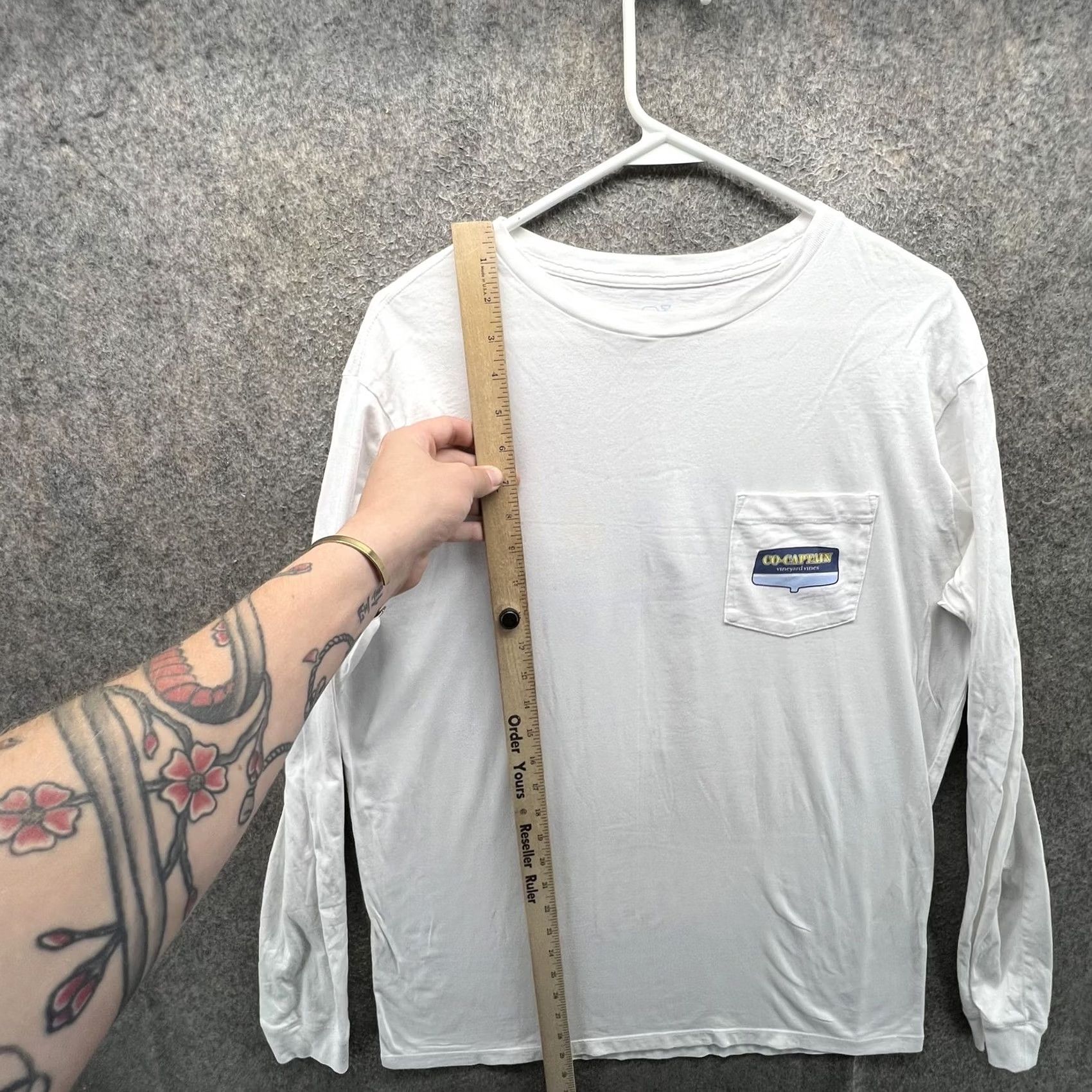 Vineyard Vines Vineyard Vines Shirt Mens Medium White Long Sleeve Co-Captain Pocket Tee Tagless Shirt Size US M / EU 48-50 / 2 - 6 Thumbnail